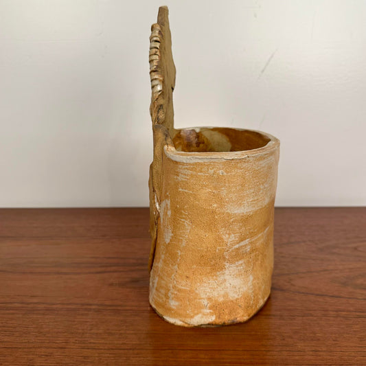 Unicorn Vessel Signed Studio Pottery