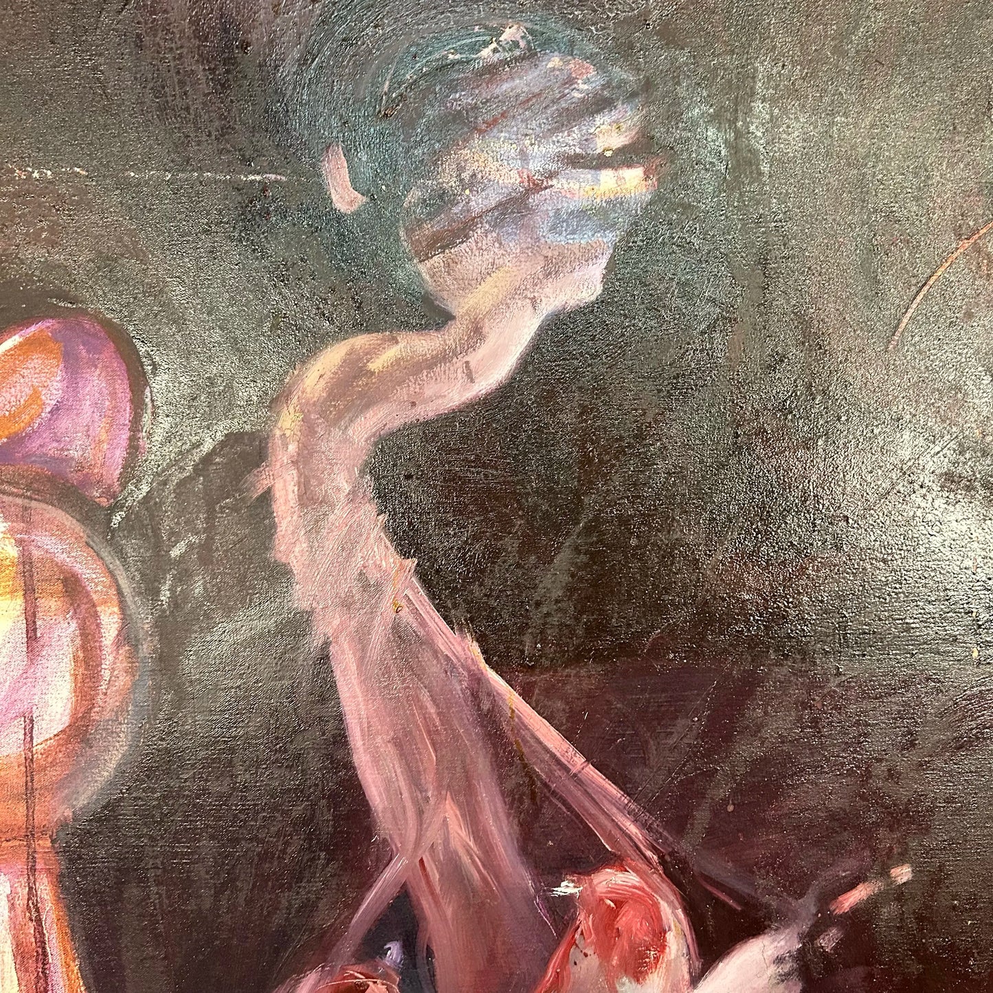 Dark and Moody Painting Bedroom Scene Purples Blue Red