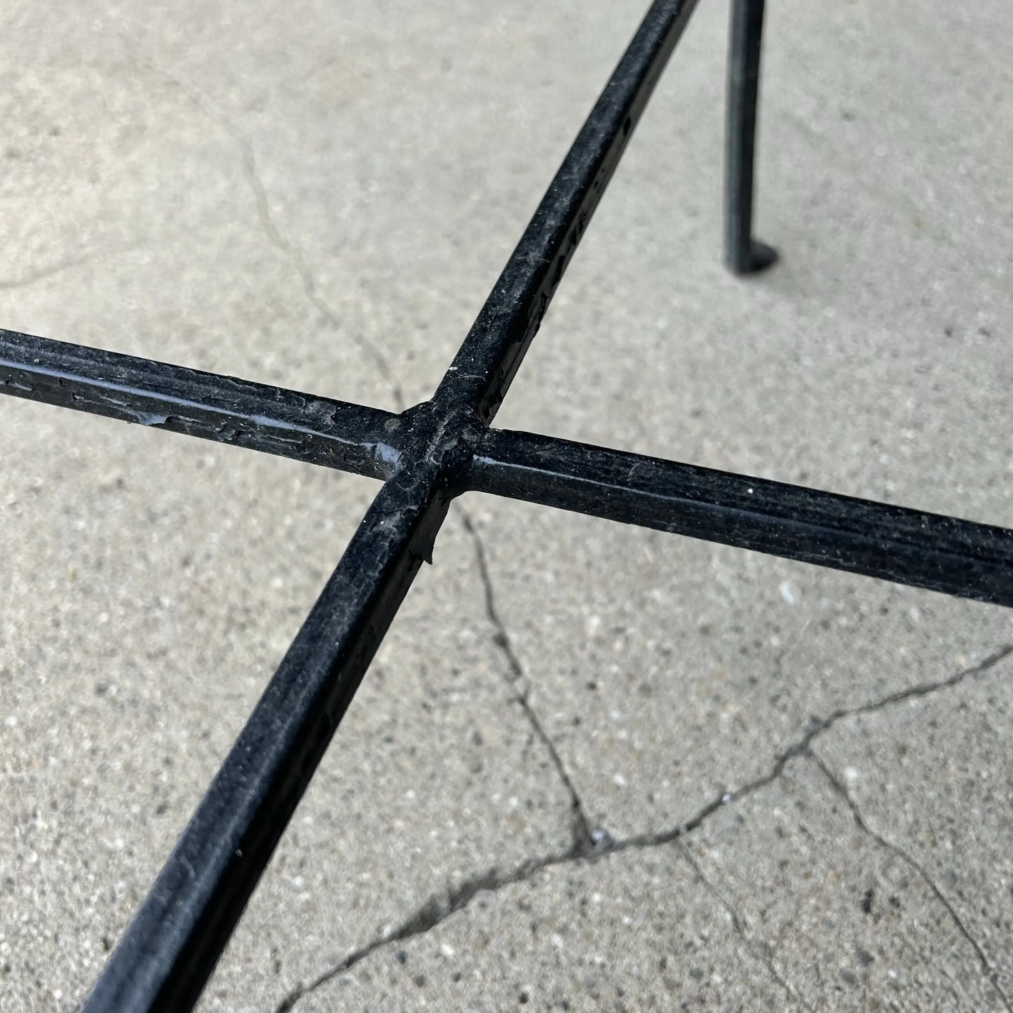 Early 21st Century Salterini Outdoor Patio Iron and Glass Square Dining Table, Attributed