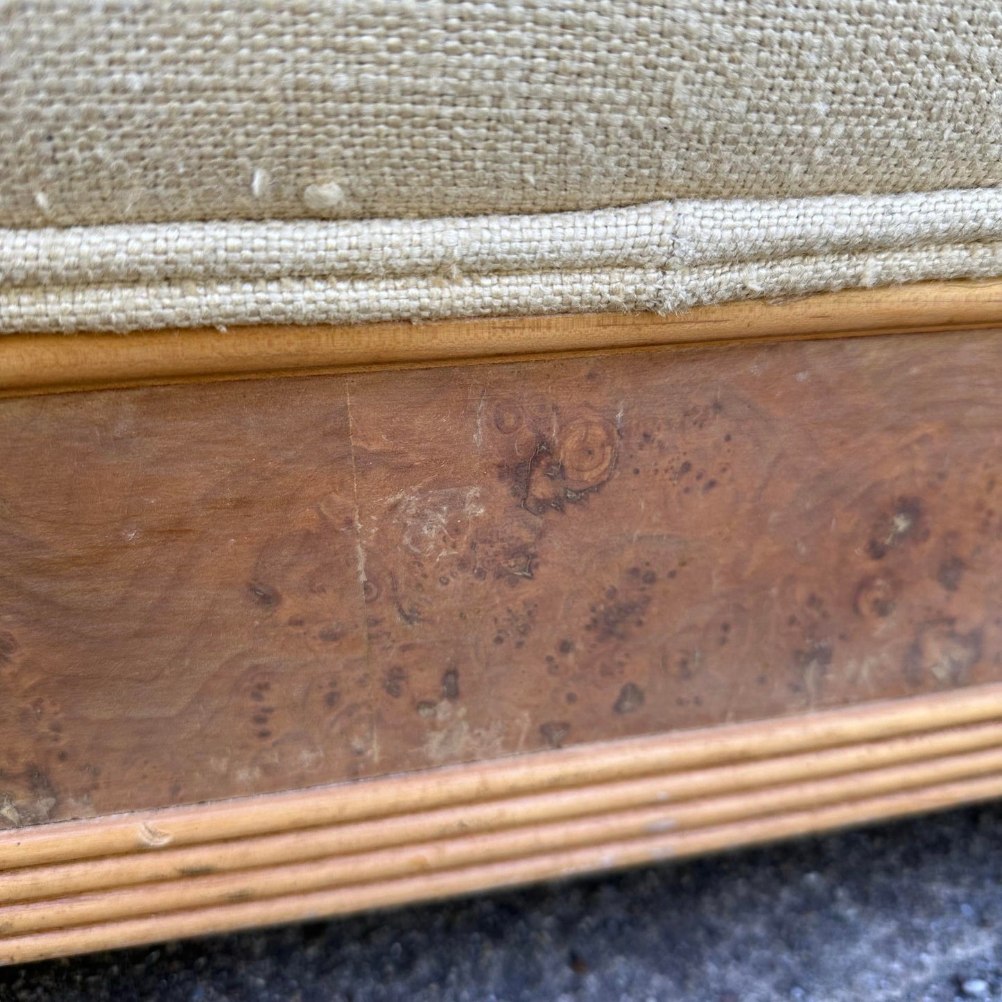 Oversized Sleigh Arm Deco Style Chair Bench