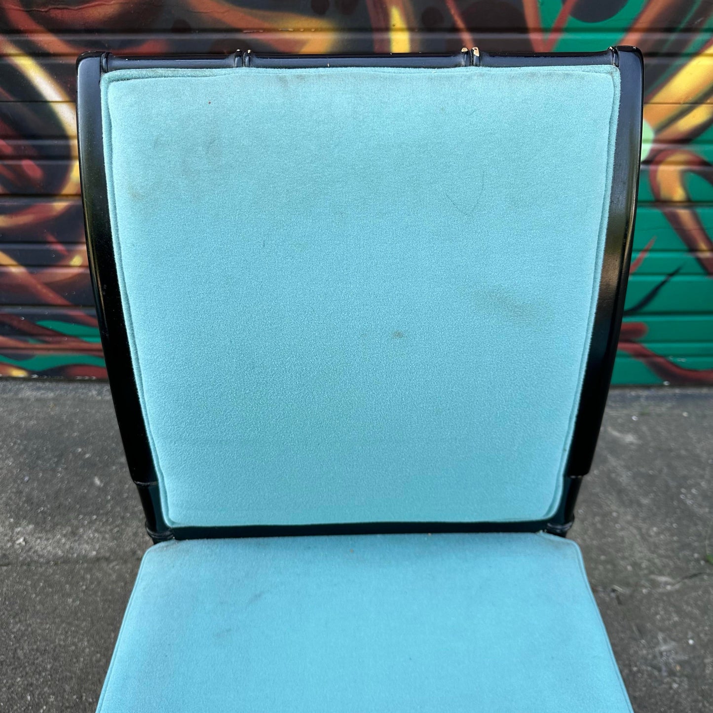 Set of 6 Faux Bamboo Dining Chairs Mid-Century Modern