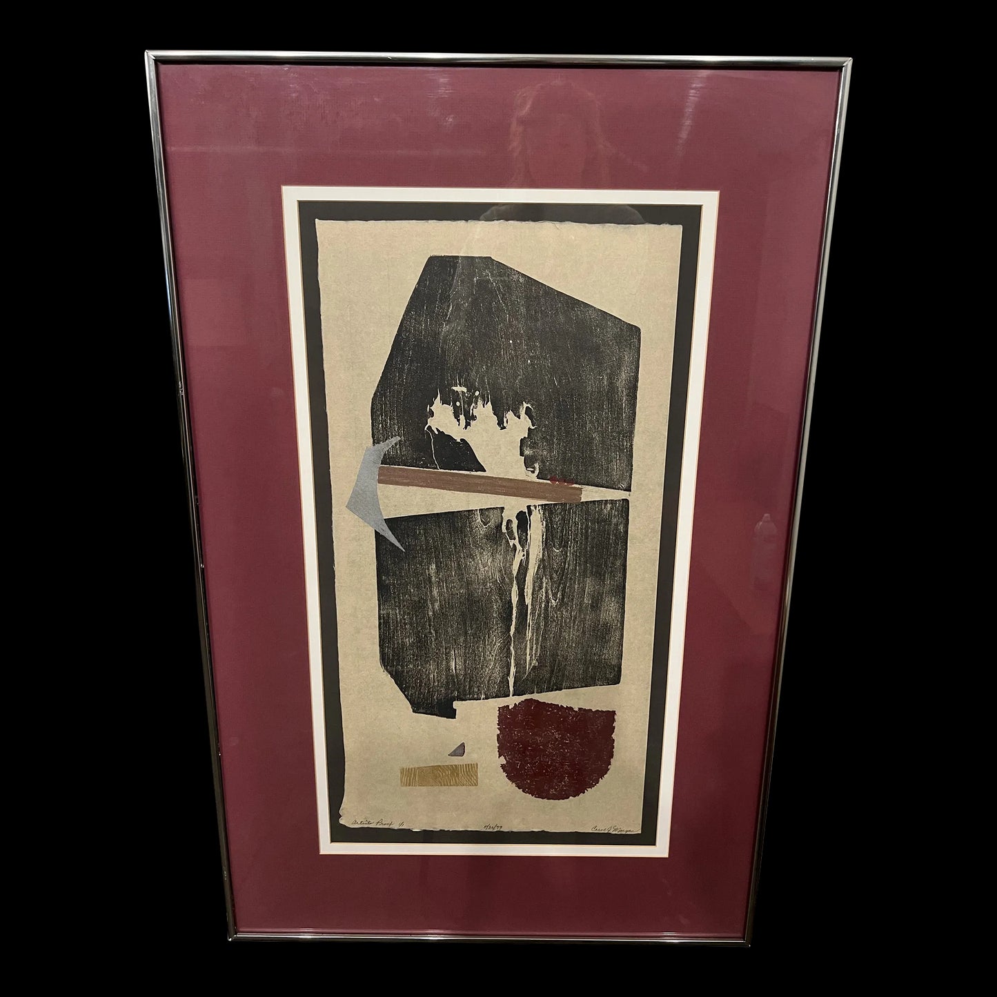 Framed Stamped Litho by Artist Carol Morgan Signed and Numbered Ap 1/1 79’