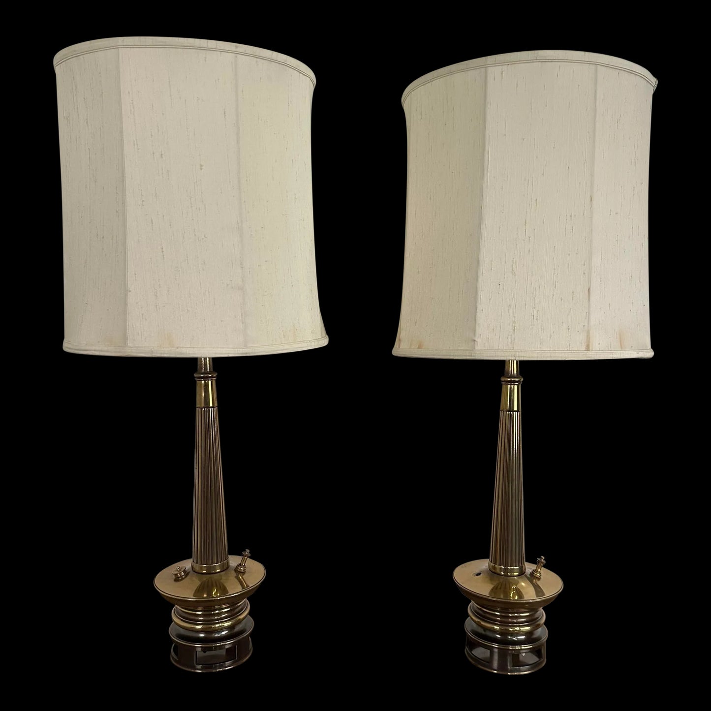 Mid Century Modern Pair of Brass Stiffel Table Lamps
