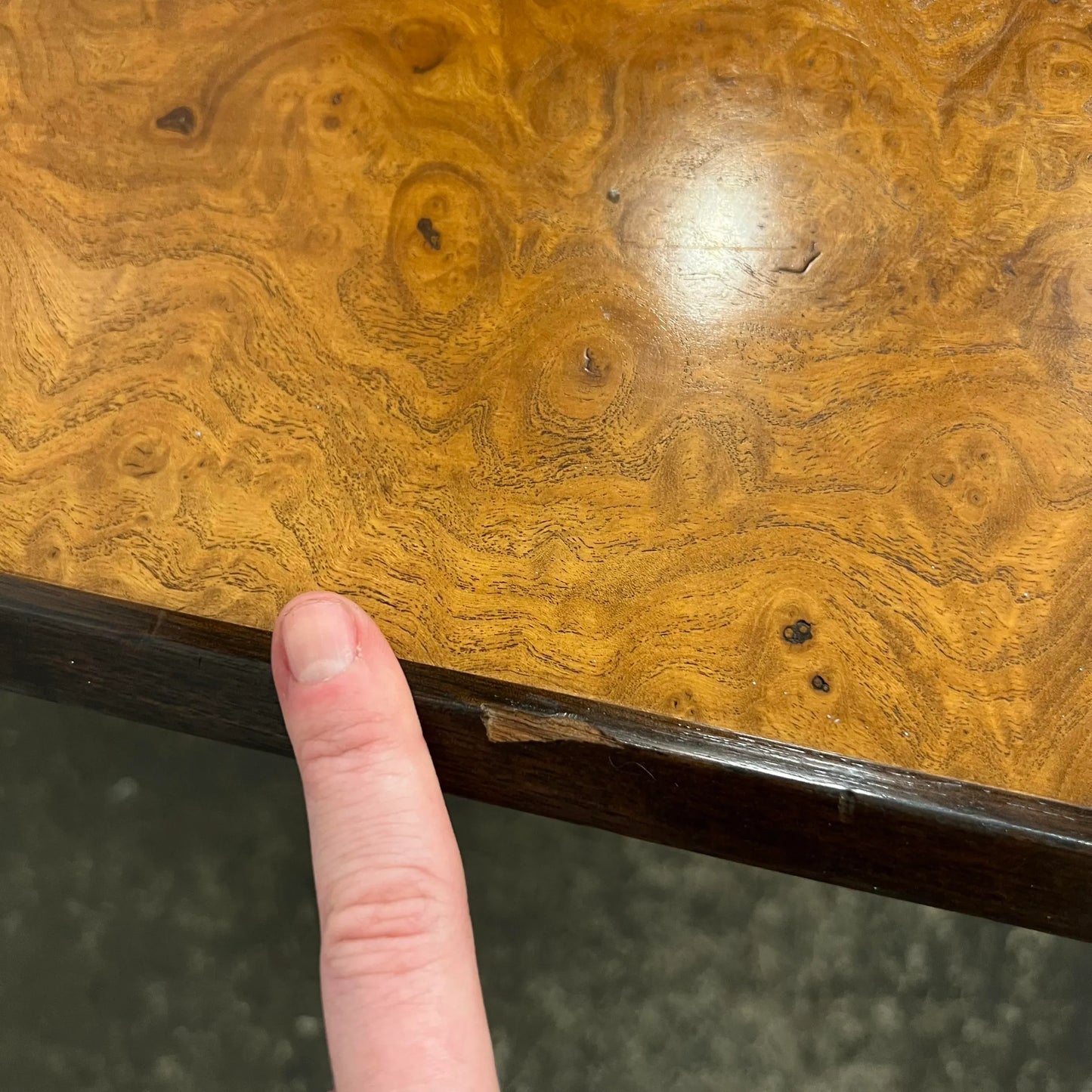 Edward Wormley for Dunbar Burlwood Pentagonal Coffee Table