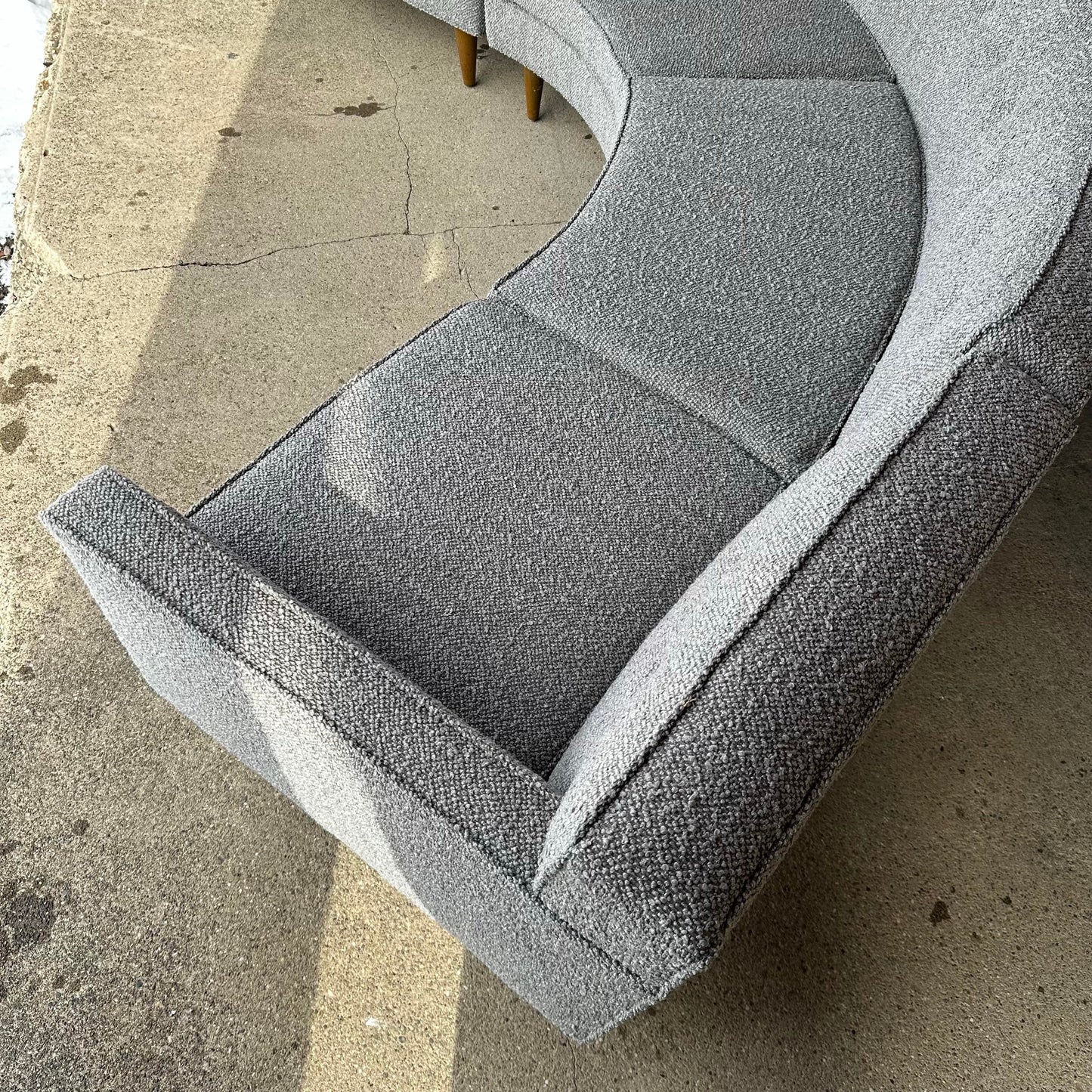 Reupholstered 3-Piece Edward Wormley for Dunbar Sectional Expertly Reupholstered With Pincore Foam