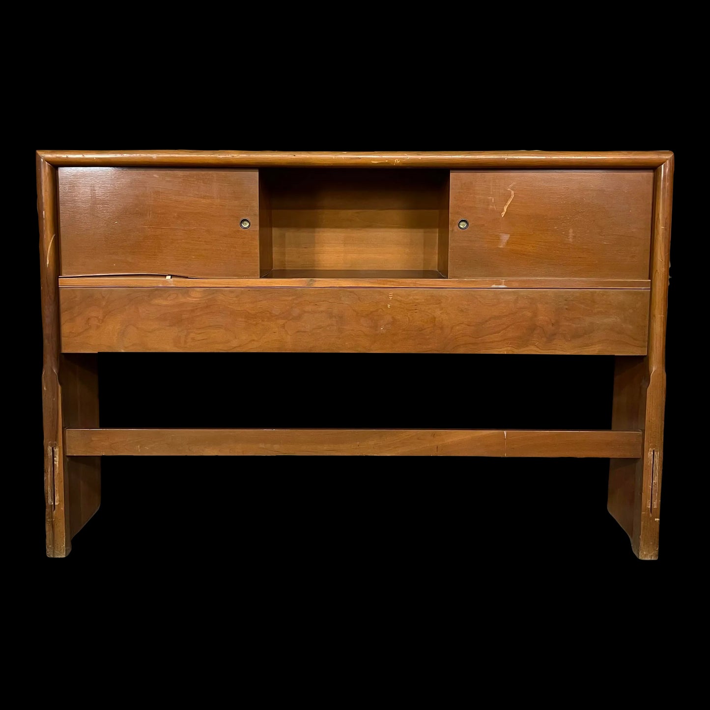 Cherry Wood Full Size Headboard With Storage Gibbings Style