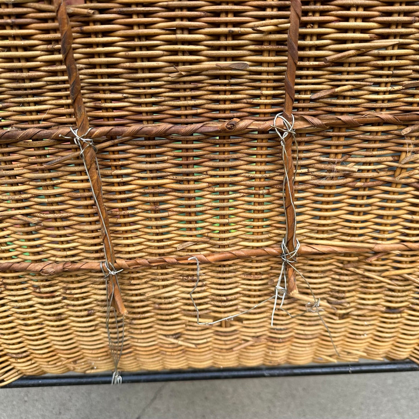 Van Keppel-Green Rattan and Iron Patio Chair