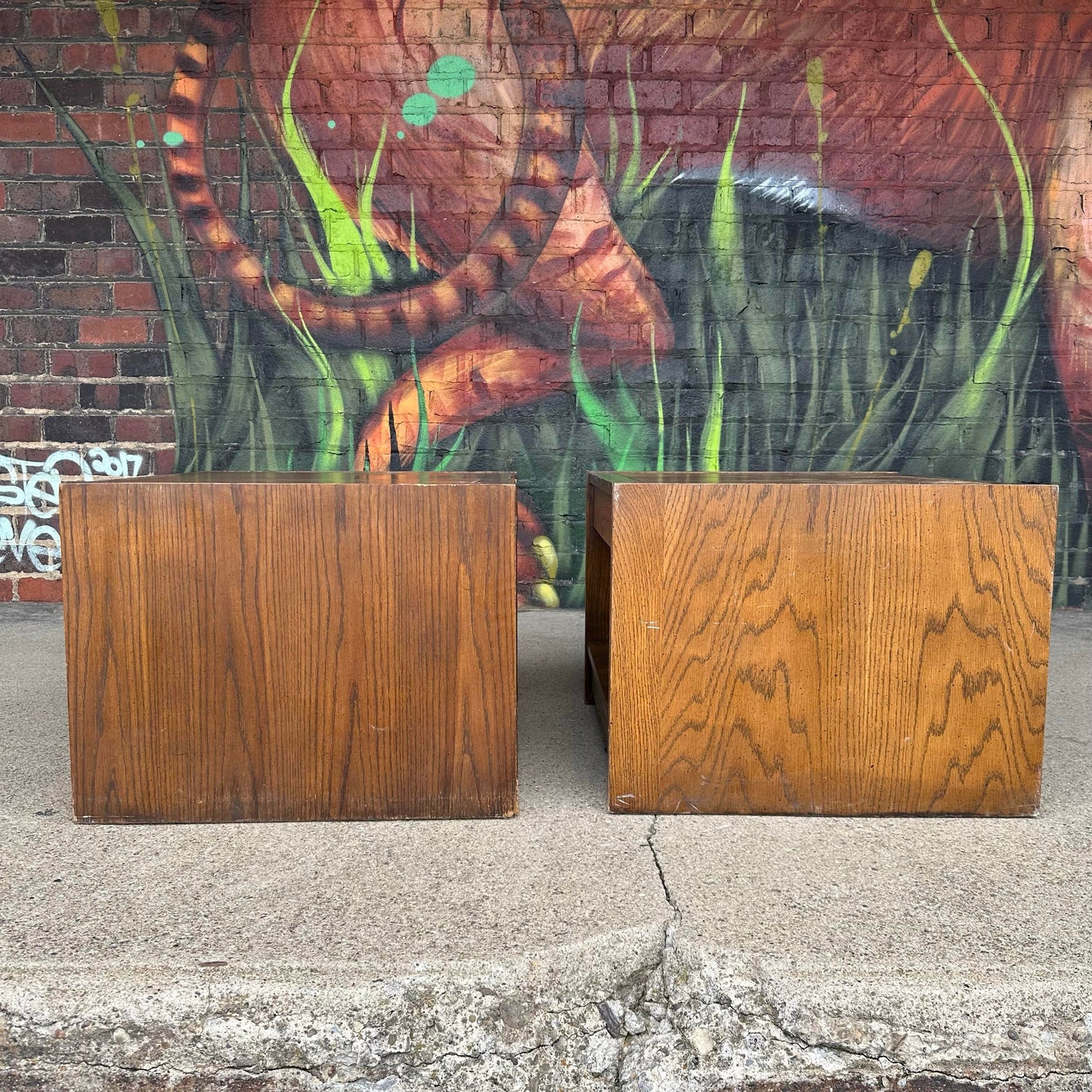 Pair of Lane Brutalist End Tables