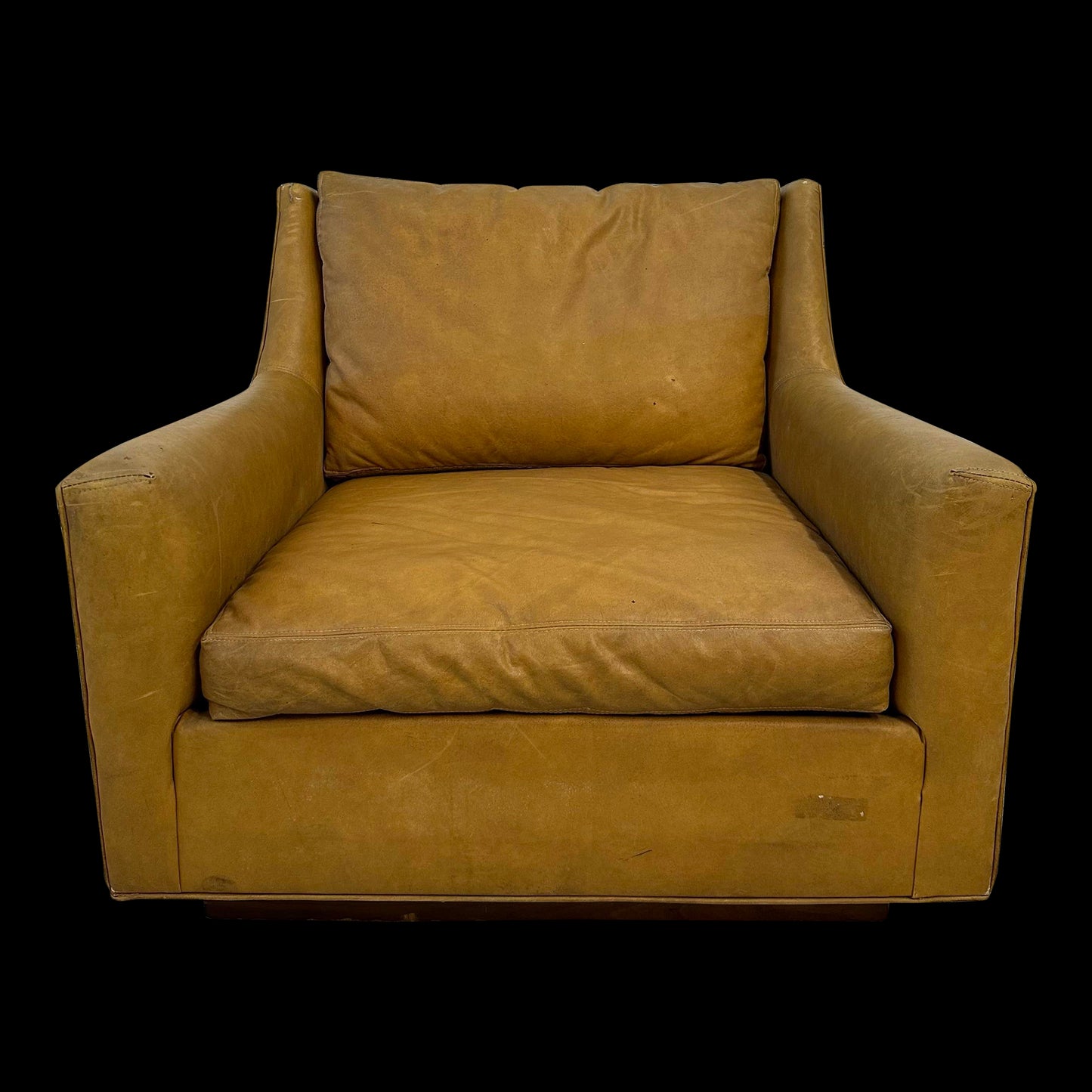 Milo Baughman Oversize Brown Lounge Chair