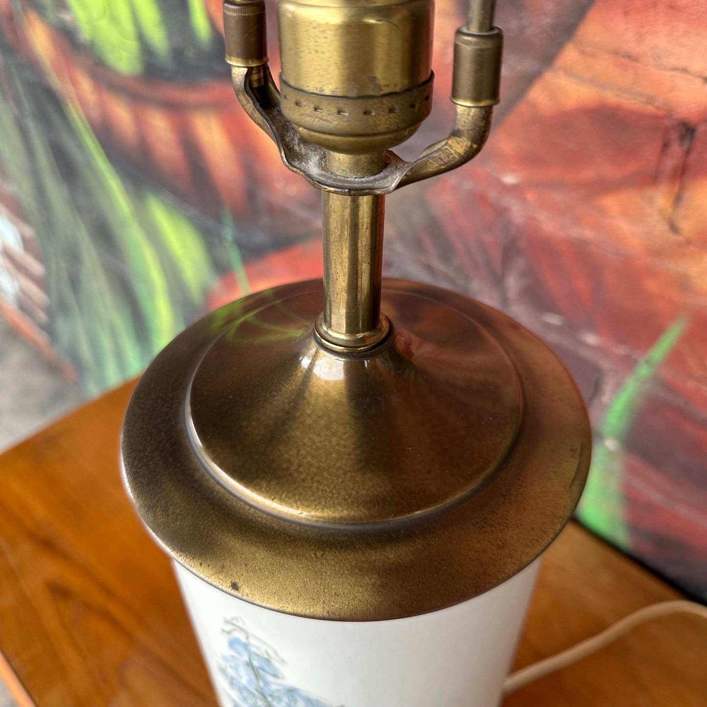 Royal Copenhagen Hand Painted Floral Table Lamp