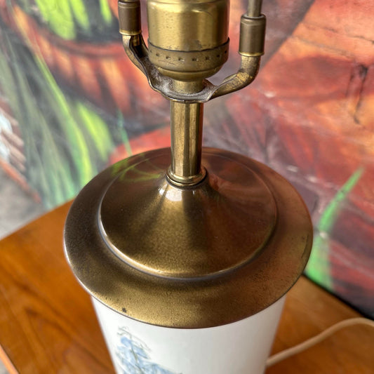 Royal Copenhagen Hand Painted Floral Table Lamp