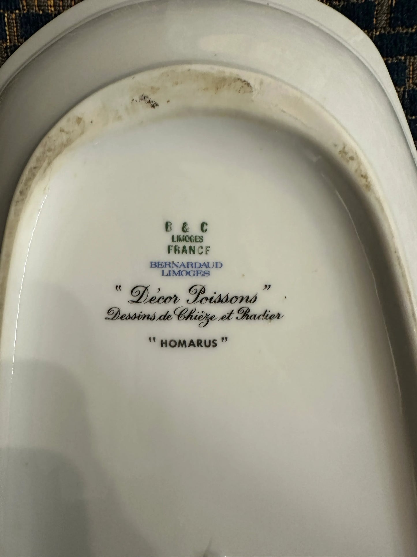 Bernard and Limoges “Homerus” Lobster Ceramic Serving Dish
