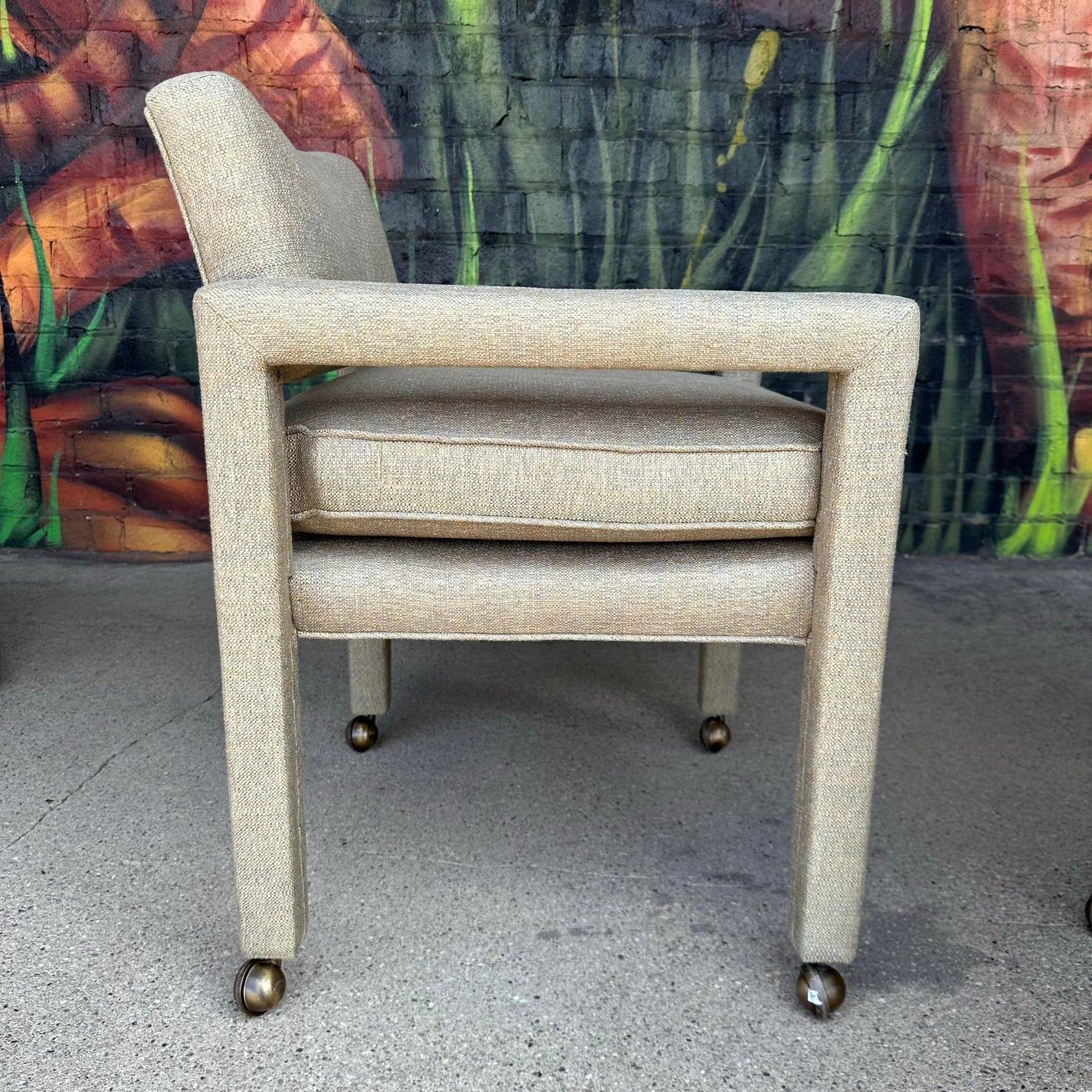 Milo Baughman for Thayer Coggin Set of 4 Chairs on Casters