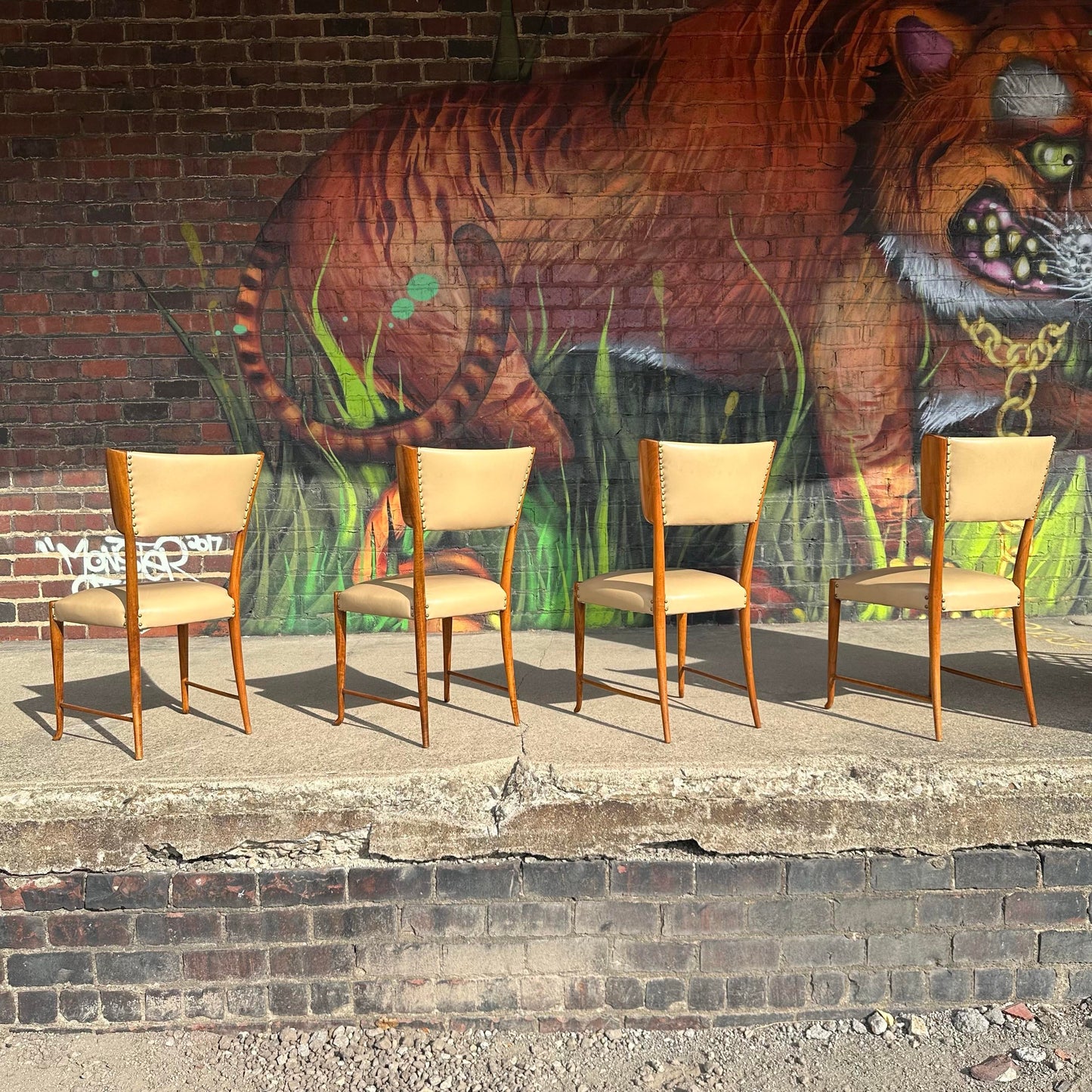 Paulo Buffa Dining Chairs Italian Mid Century Modern