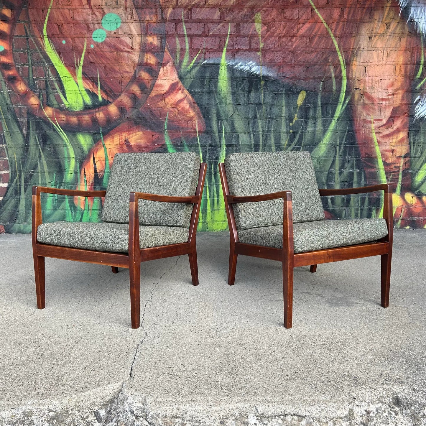 Pair of Arden Riddle Studio Furniture Arm Lounge Chairs