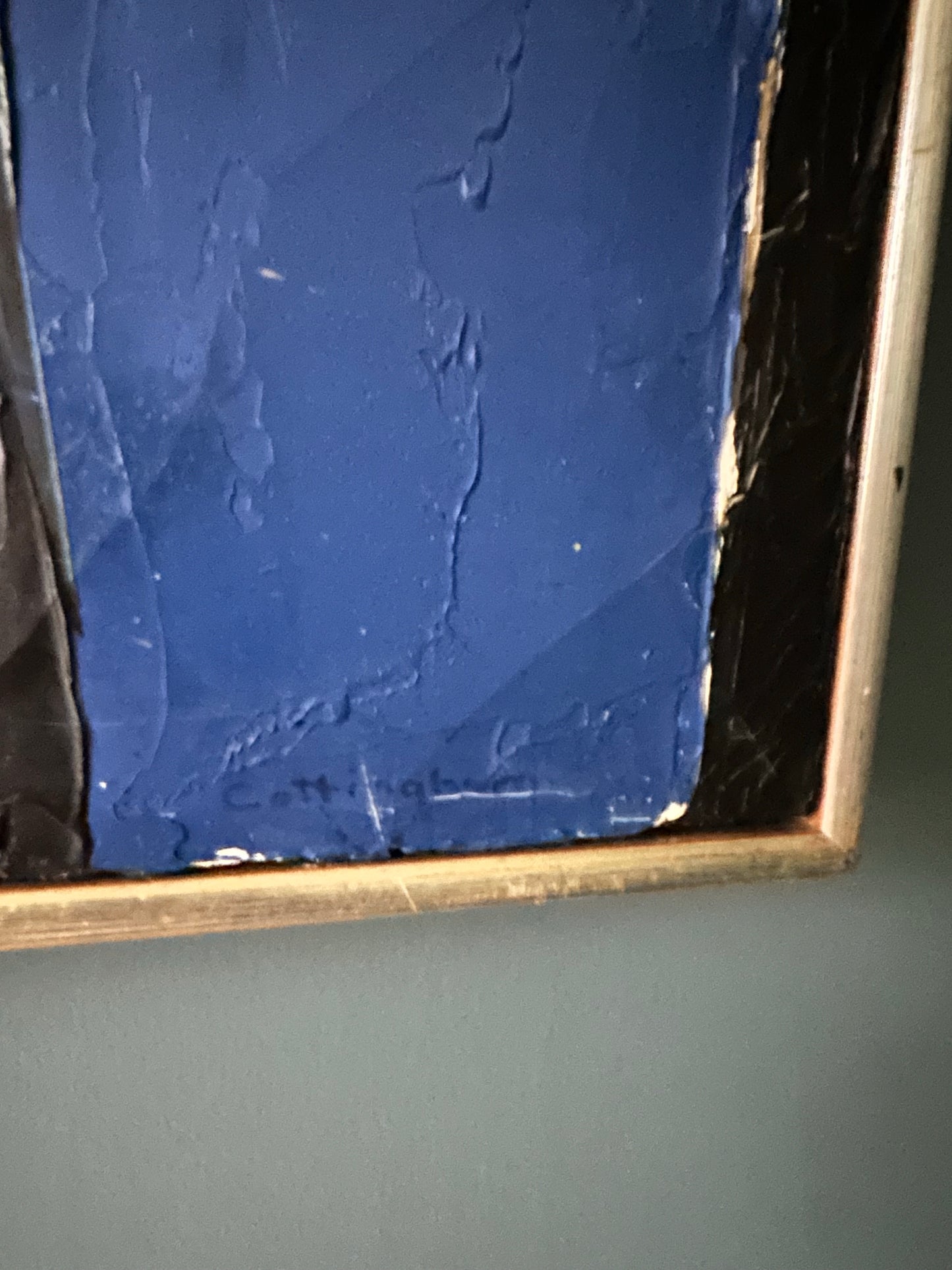 Extraordinary Gail Cottingham Abstarct Painting 1970’s American Aspen Colorado