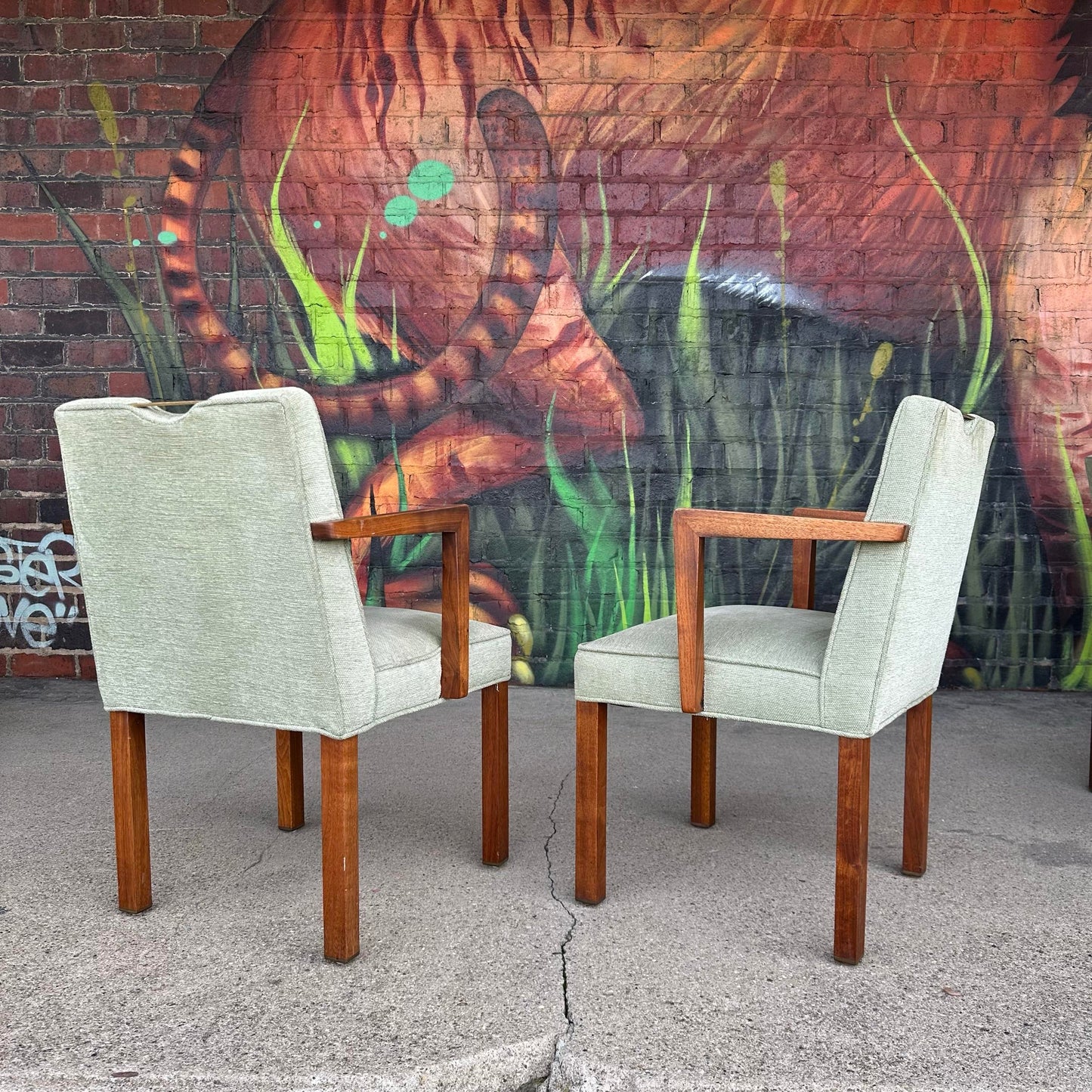 Set of 12 Edward Wormley for Dunbar With Brass Handles and Brass Feet