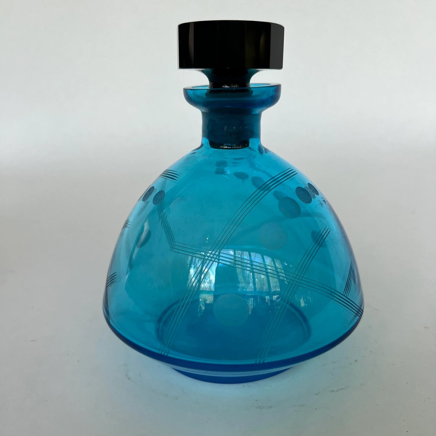 Walter Seig Blue Glass Decanter