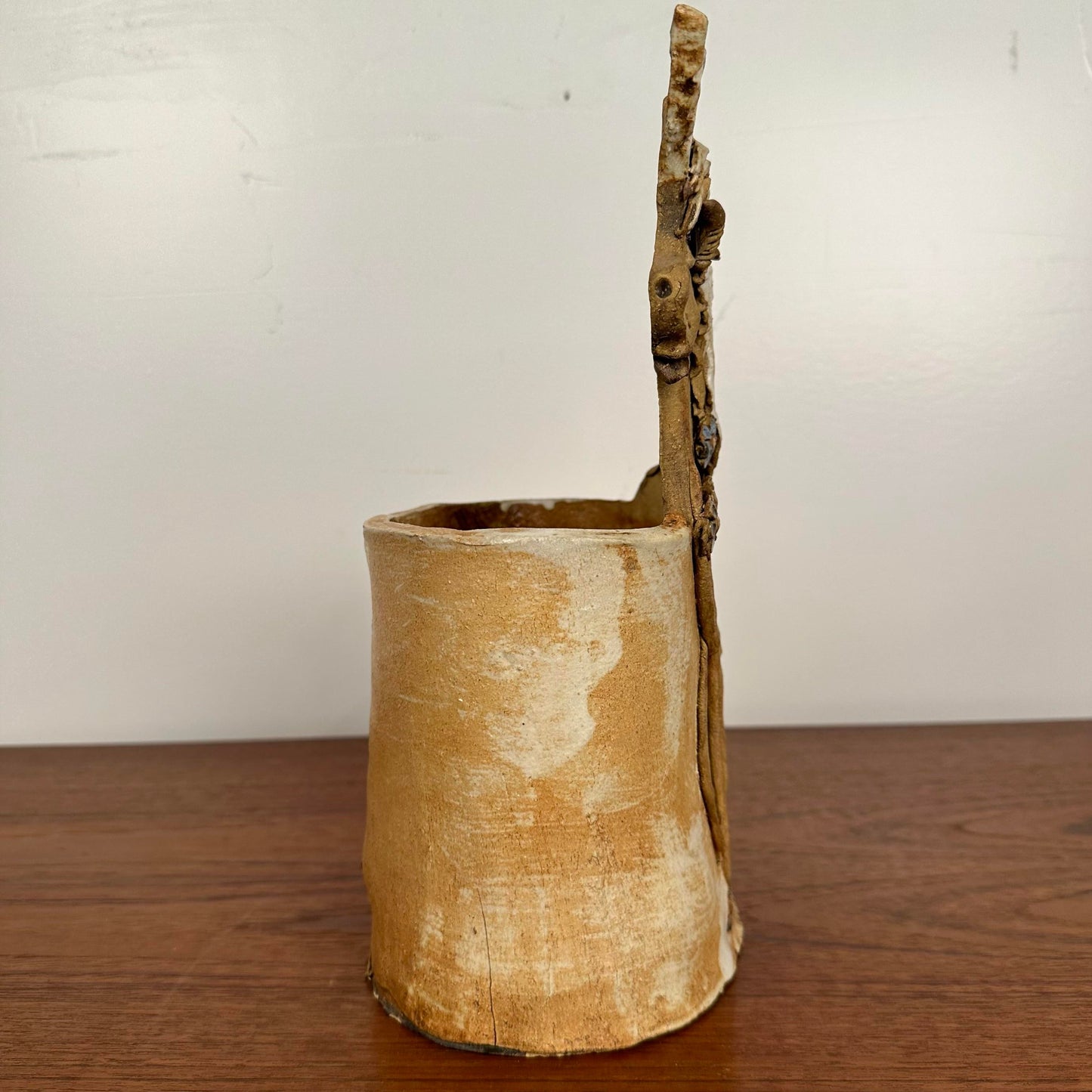 Unicorn Vessel Signed Studio Pottery