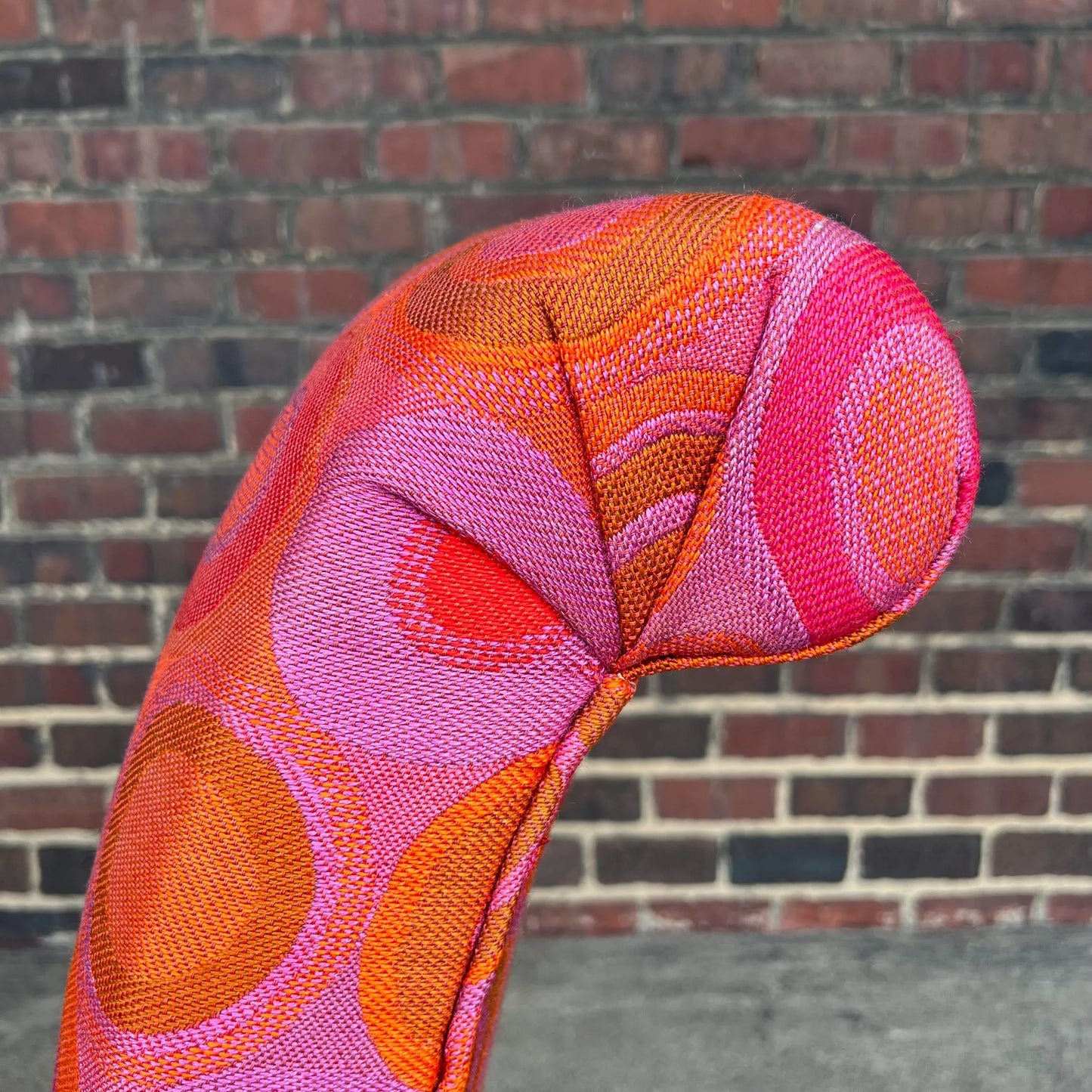 Pair of Tall Back Parsons Chairs Midcentury Fabric