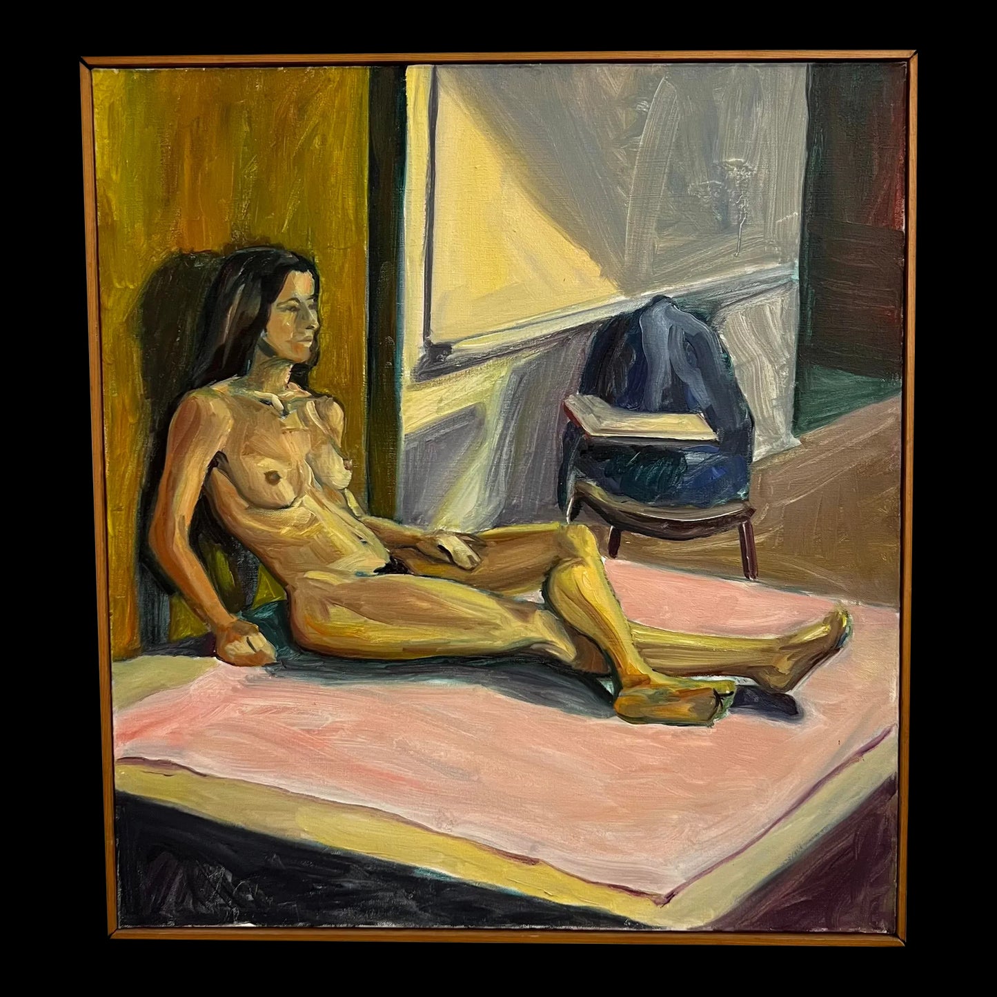 Mid Century Nude Portrait Painting