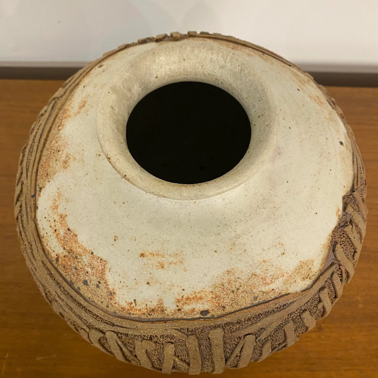 Unknown Artist Signed Studio Pottery Ceramic Vase Tall