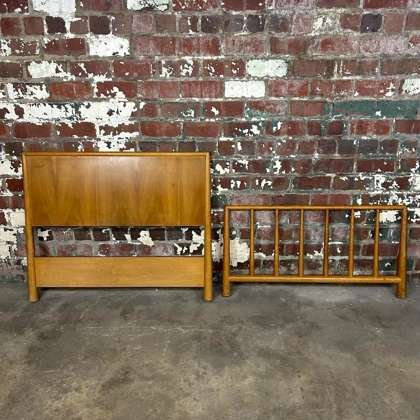 Robsjohn Gibbings Twin Headboard and Footrest for Widdicomb.