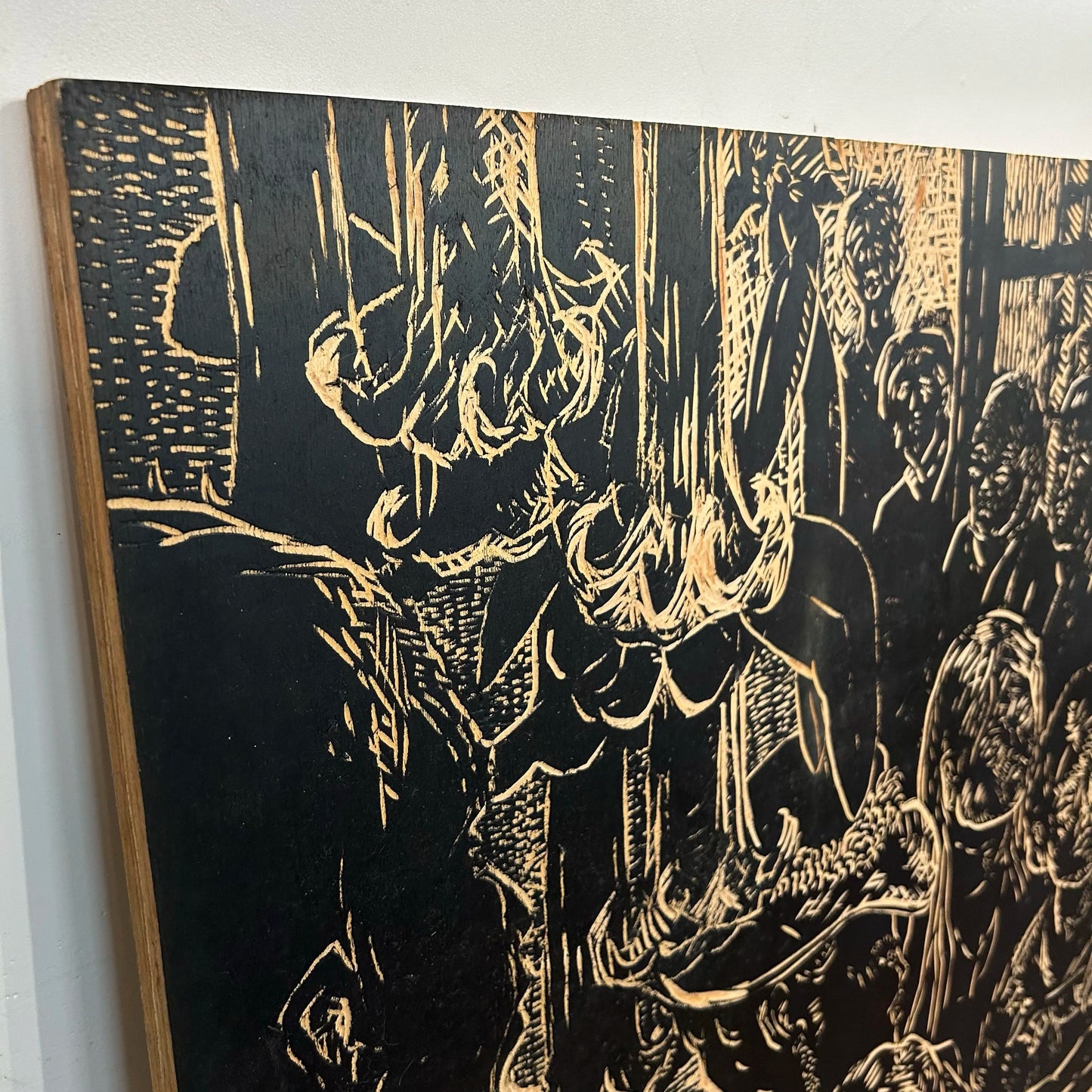 Wood Cut Painting on Board