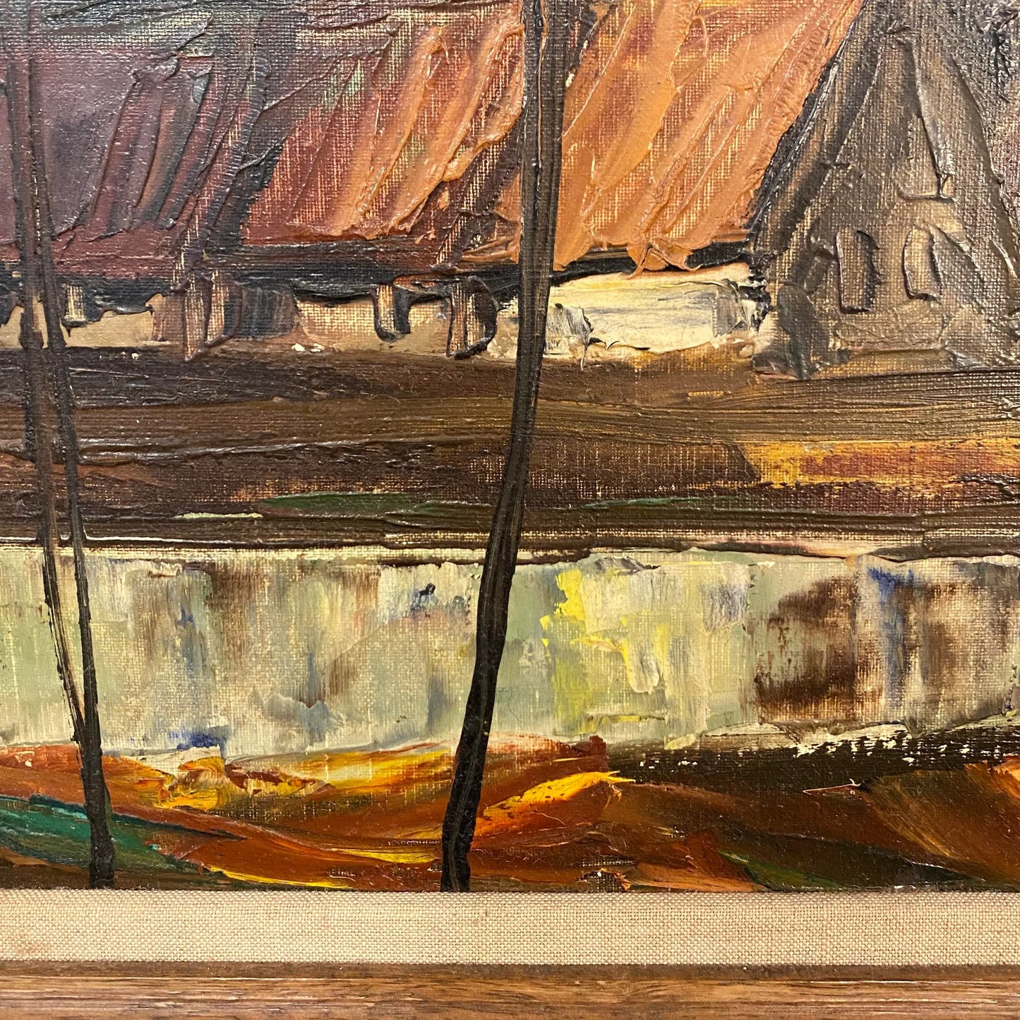 Framed and Signed Landscape Painting by Erdelyi