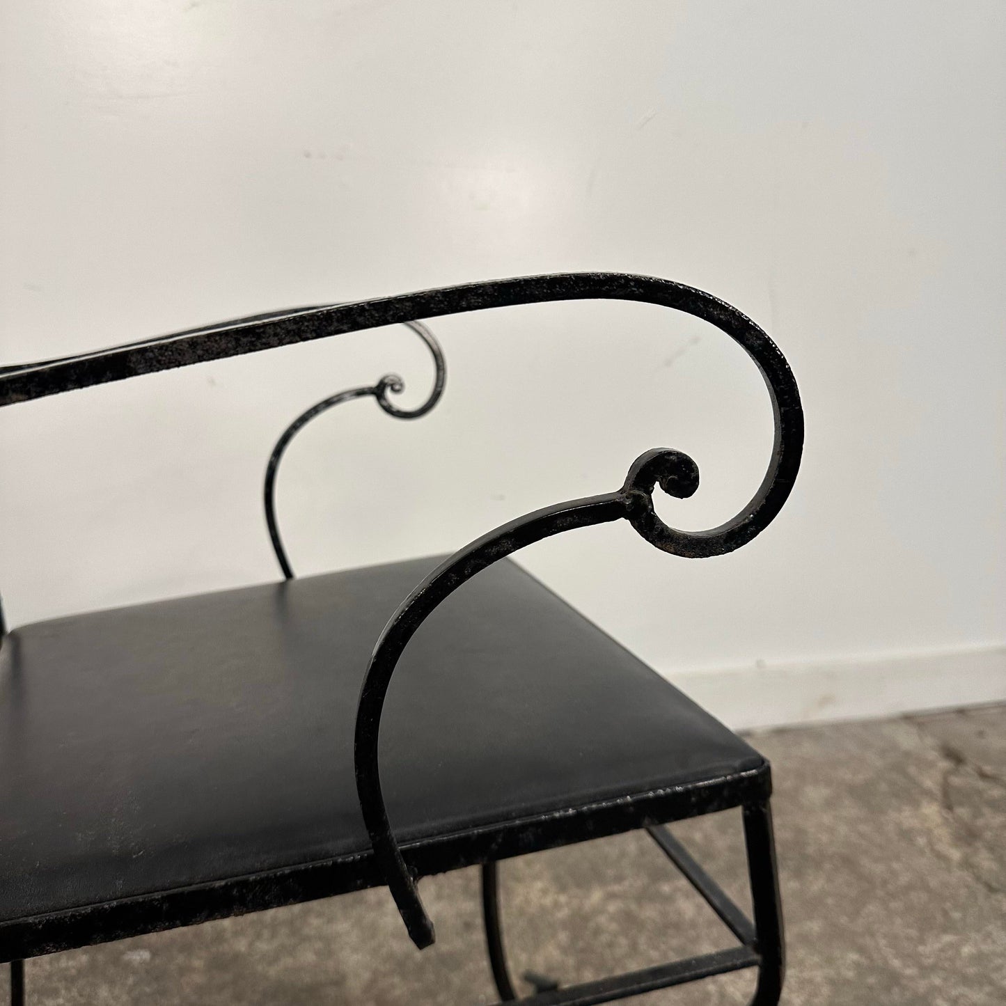 Pair of Salterini Iron Arm Dining Chairs Art Deco