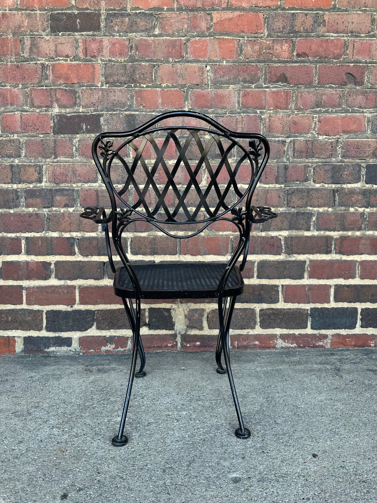 Vintage Woodard New Orleans Pattern Patio Arm Chair, Attributed