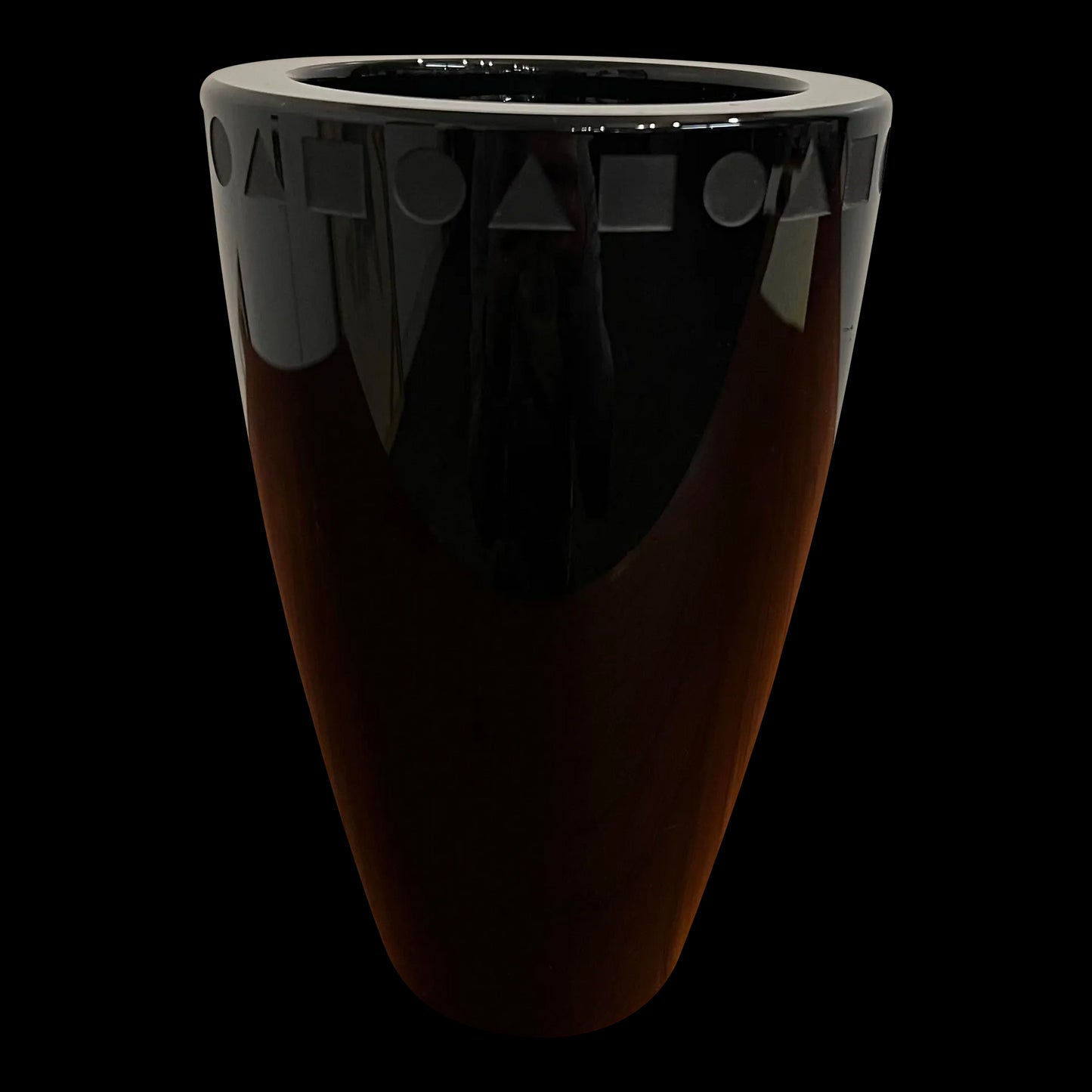 Black Sengai Vase by Ward Bennett for Sasaki