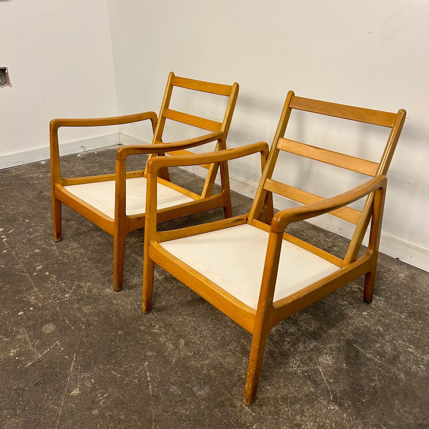 Pair of Danish Modern Lounge Chairs by Ole Wanscher for John Stuart