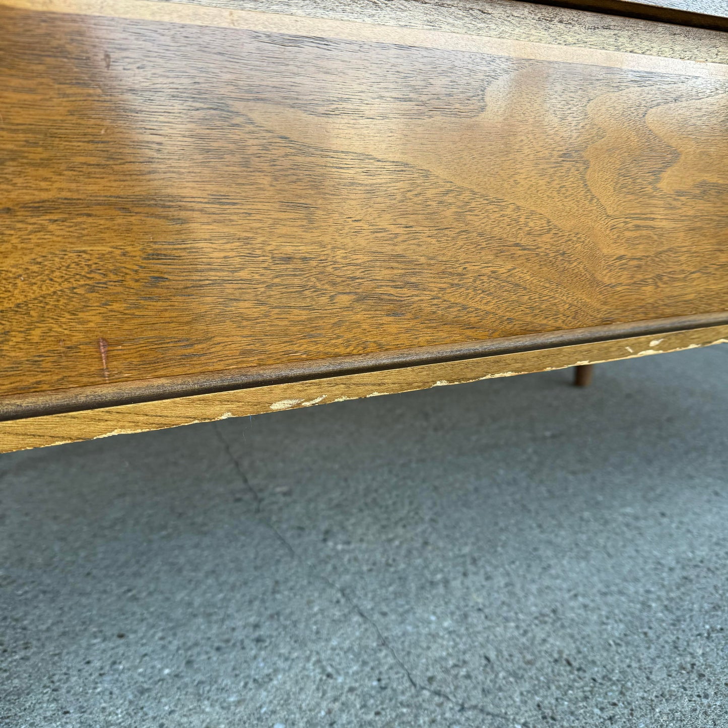 Unique Mid Century Modern Tall Wood Dresser