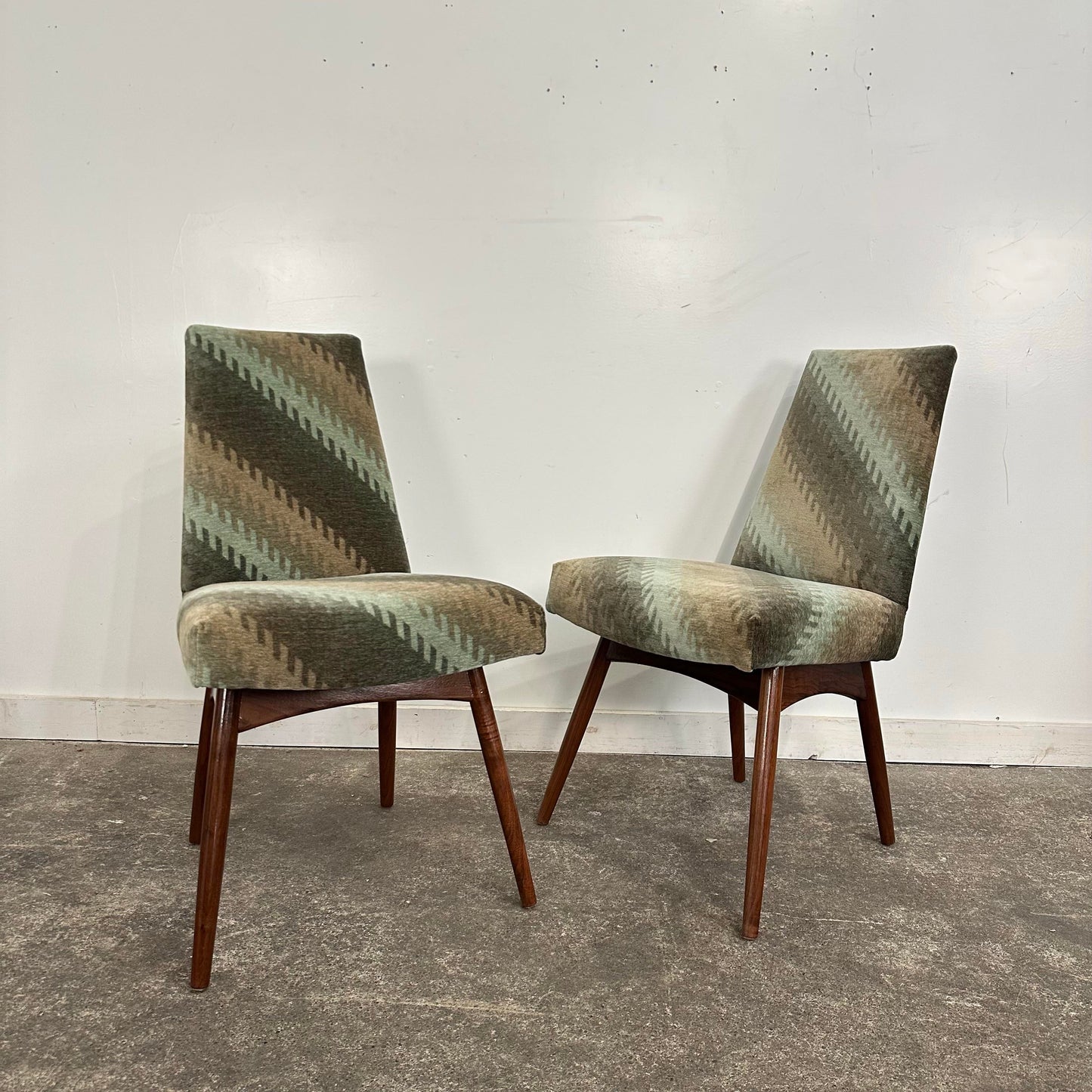 Set of 6 Reupholstered Adrian Pearsall Dining Chairs