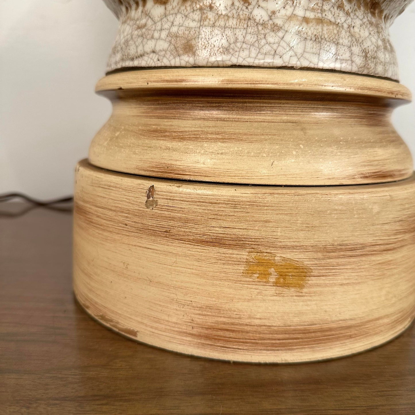 Mid Century Modern Large Scale Ceramic Chinoiserie Knight Table Lamp. James Mont Style