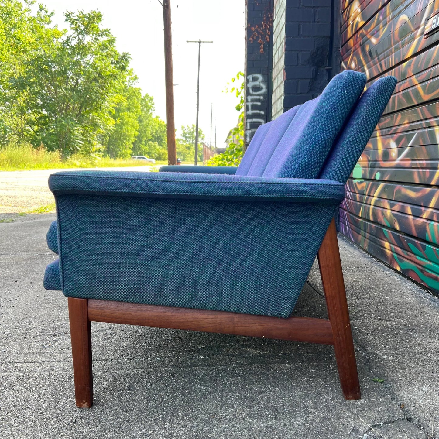 Finn Juhl Midcentury Danish Modern Teal Sofa