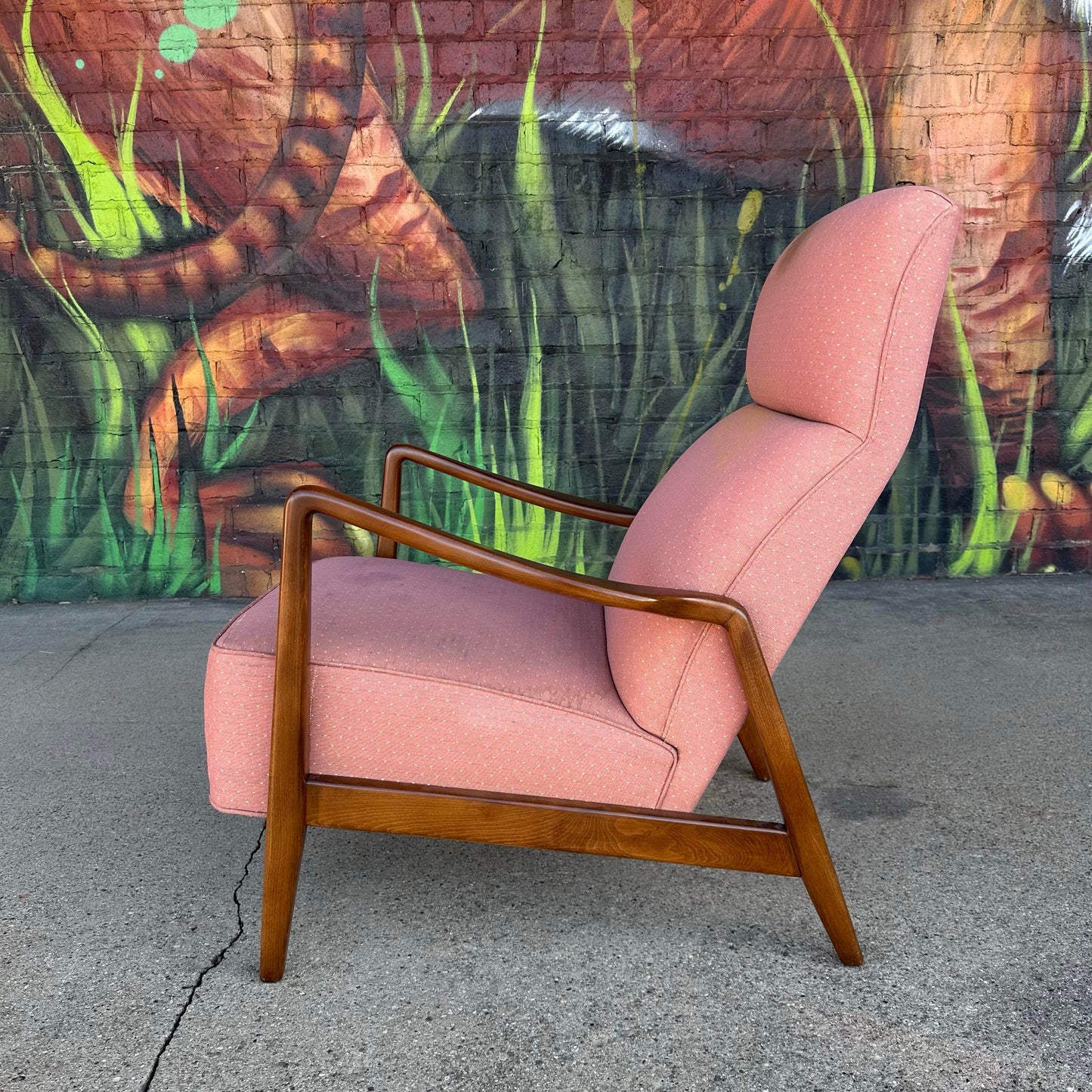 Folke Ohlsson for Dux Duxello Mid-Century Modern Walnut Lounge Chair With Ottoman