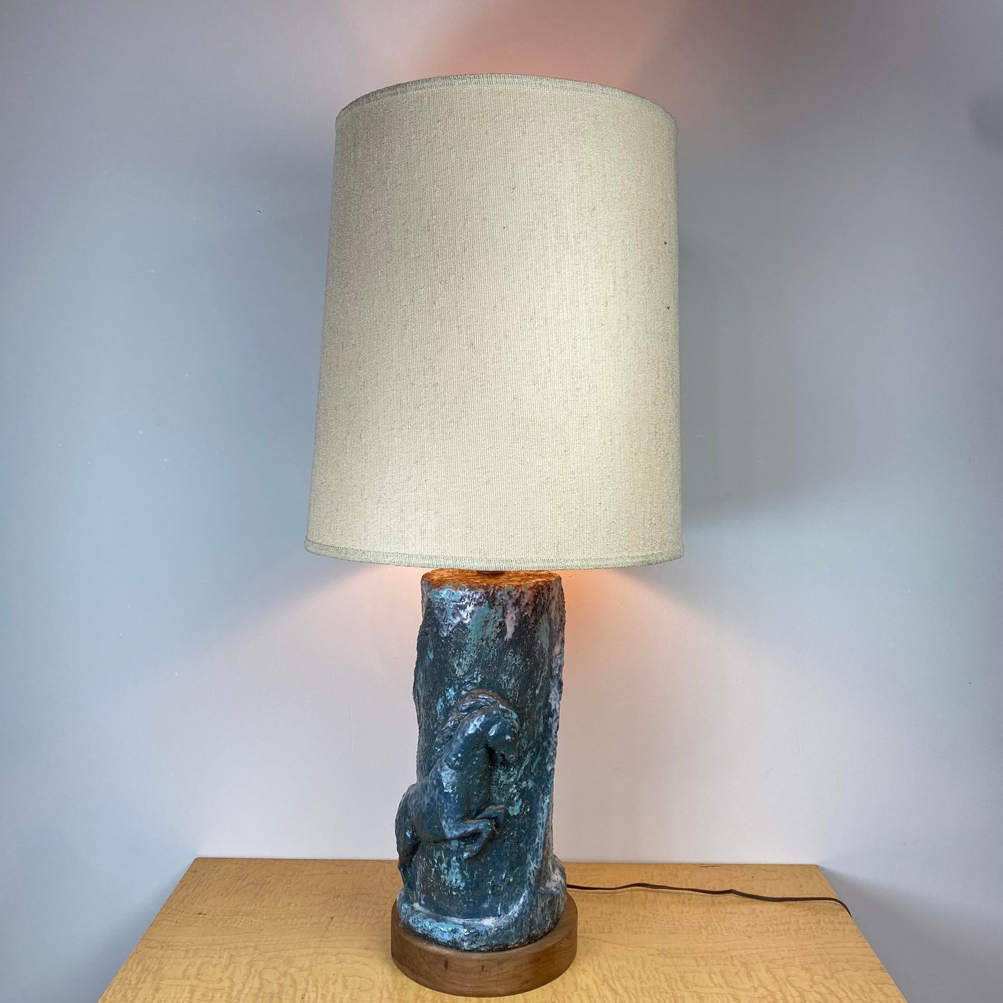 1960s Ceramic Horse Table Lamp
