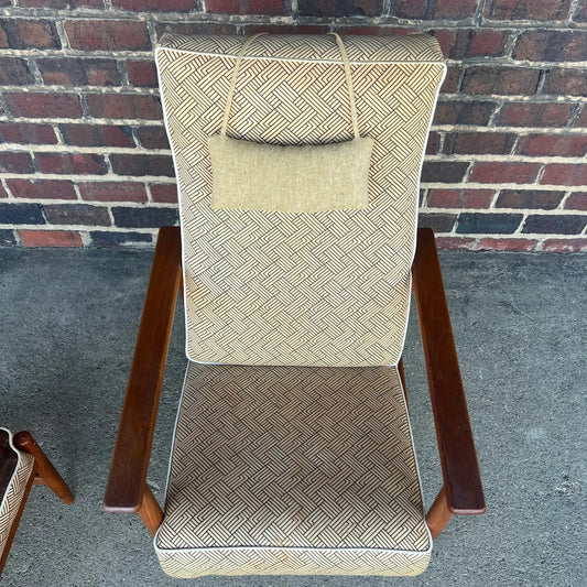 Danish Recliner With Ottoman