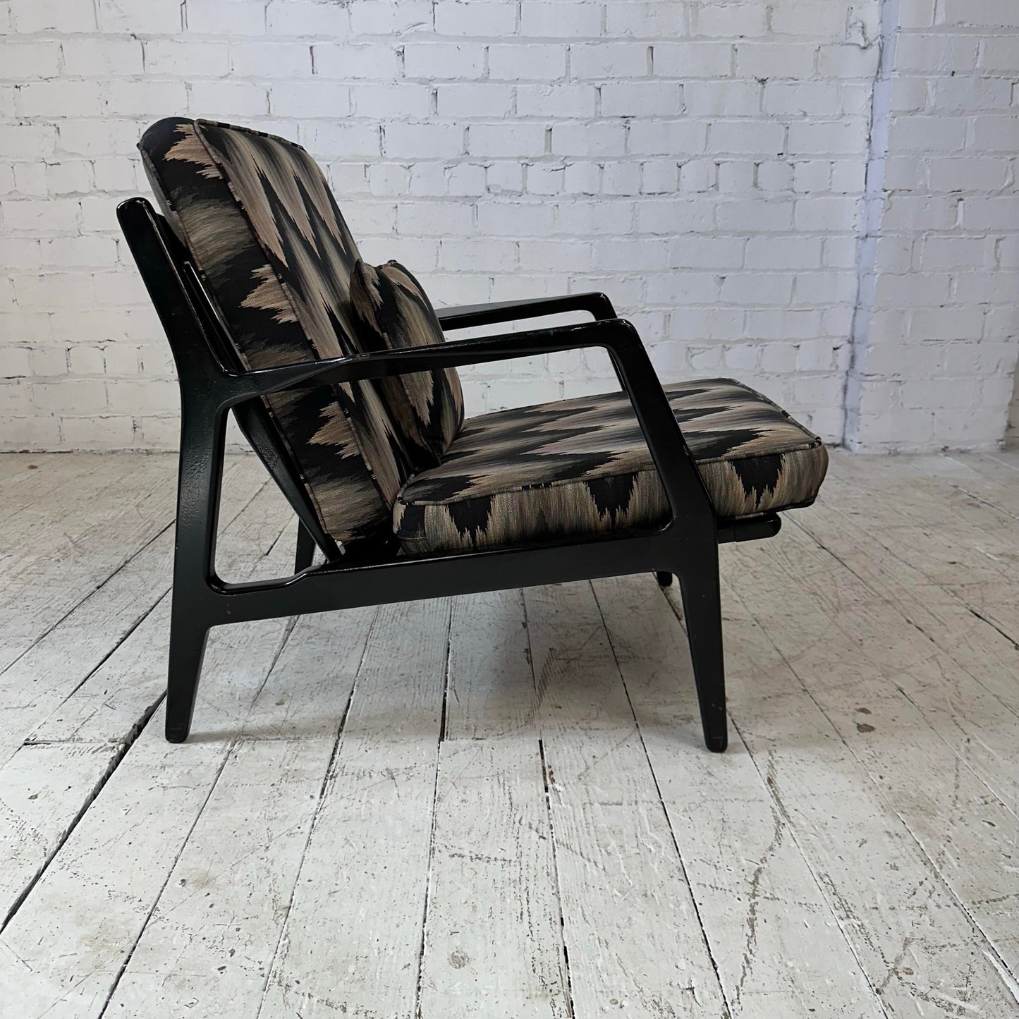 Kofod Larsen for Selig Wooden Lounge Chair Danish Style