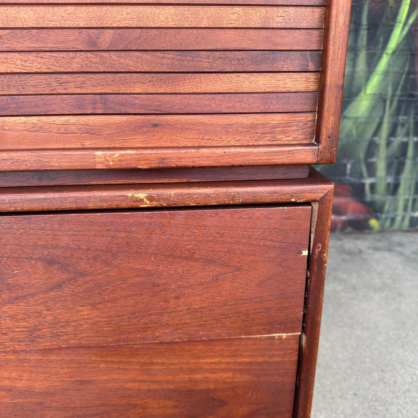 Mid Century Modern Jens Risom 2 Piece Dresser Chest Cabinet Storage Cabinet