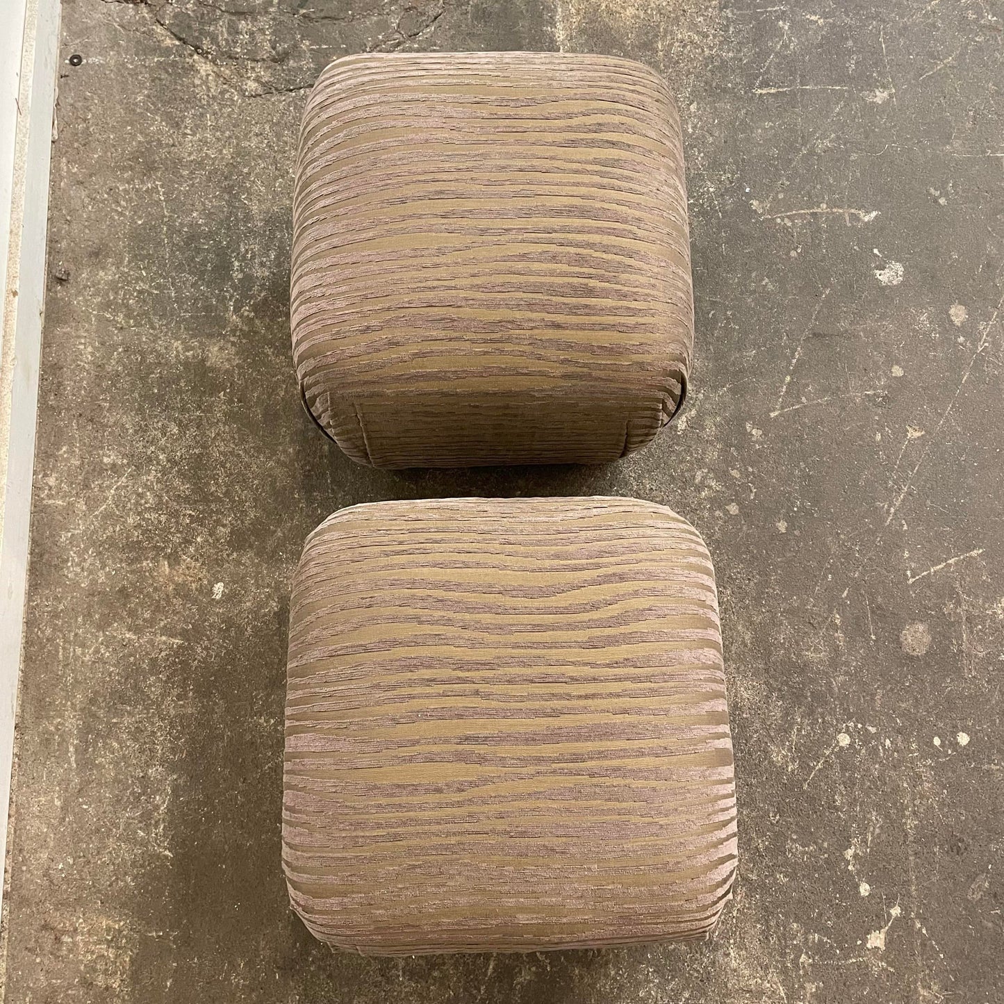 Sherrill Furniture Ottomans Poufs - a Pair
