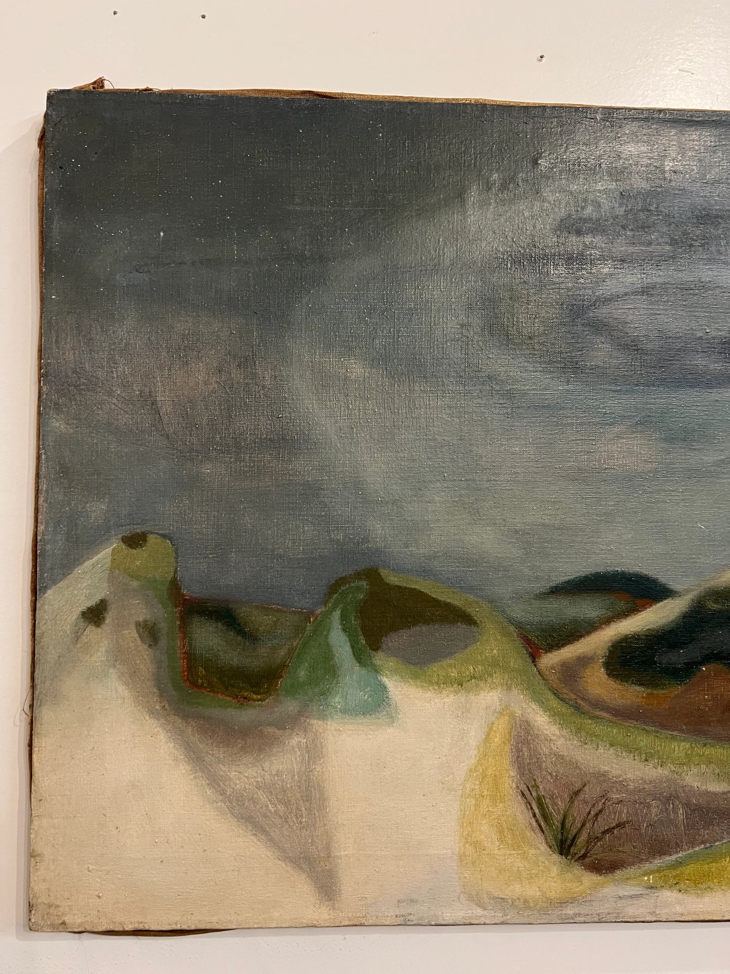“Dunes” Oil Painting on Canvas Nyc Artist Almost a Serialist Landscape