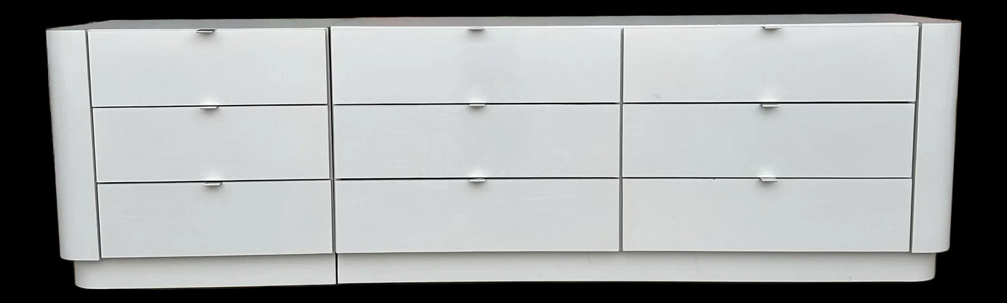 Post Modern 1980s Grey Laminate Dresser Set