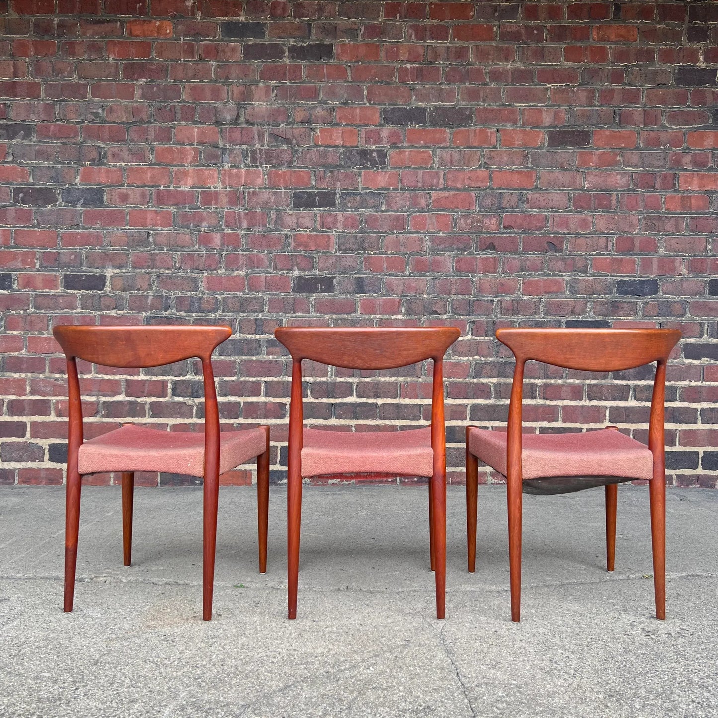 Set of 3 Arne Hovmand Olsen for Mogens Dining Chairs