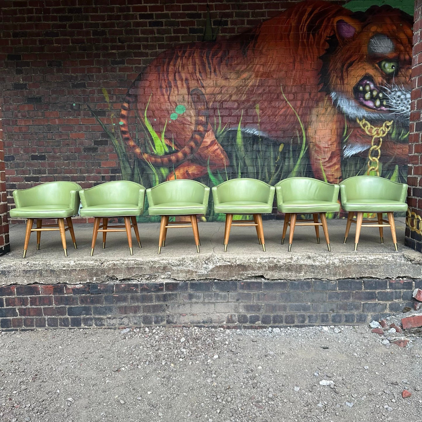 Edward Wormley for Dunbar Lazy Susan Dining Set With Heated Center and 6 Chairs