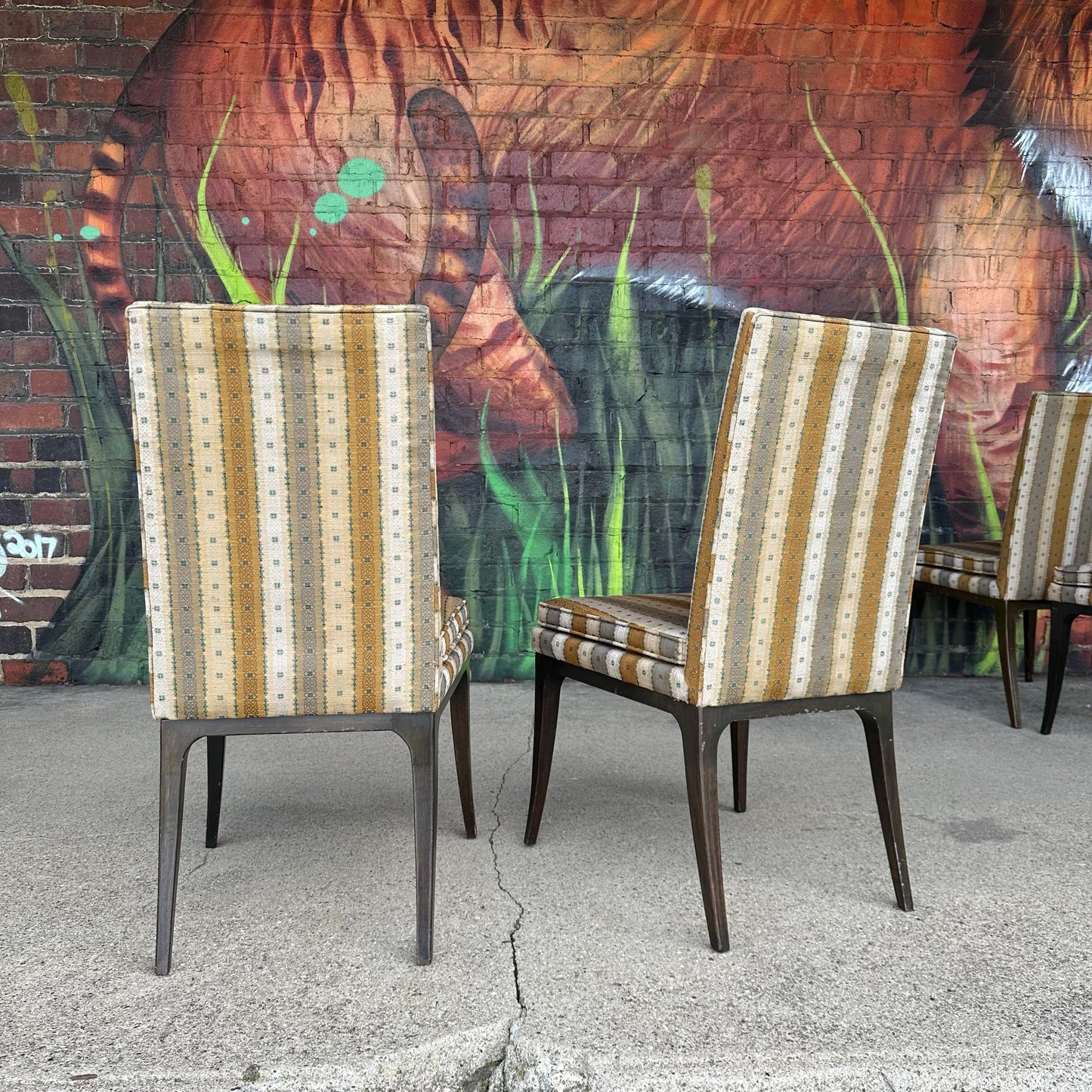 Set of 6 Harvey Probber Dining Chairs Saber Legs