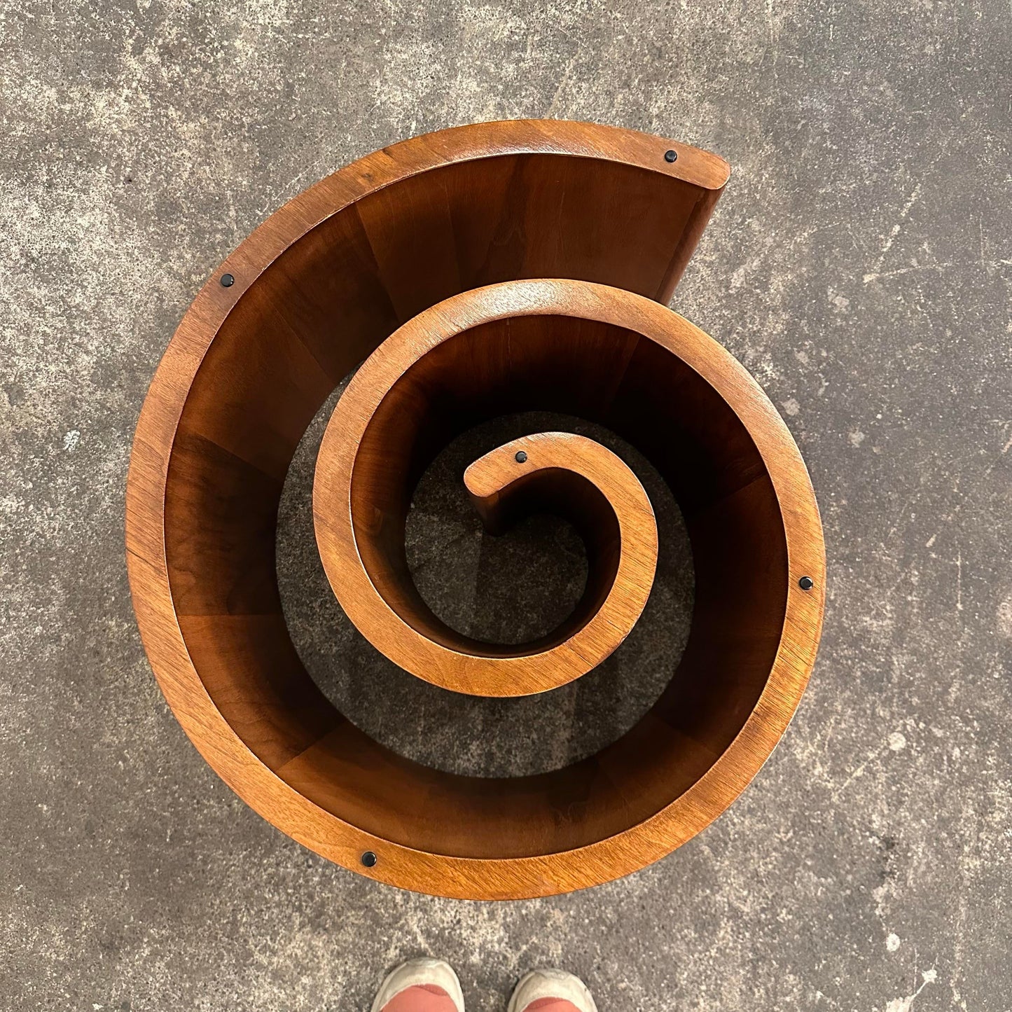 Vladimir Kagan Walnut Snail Coffee Table