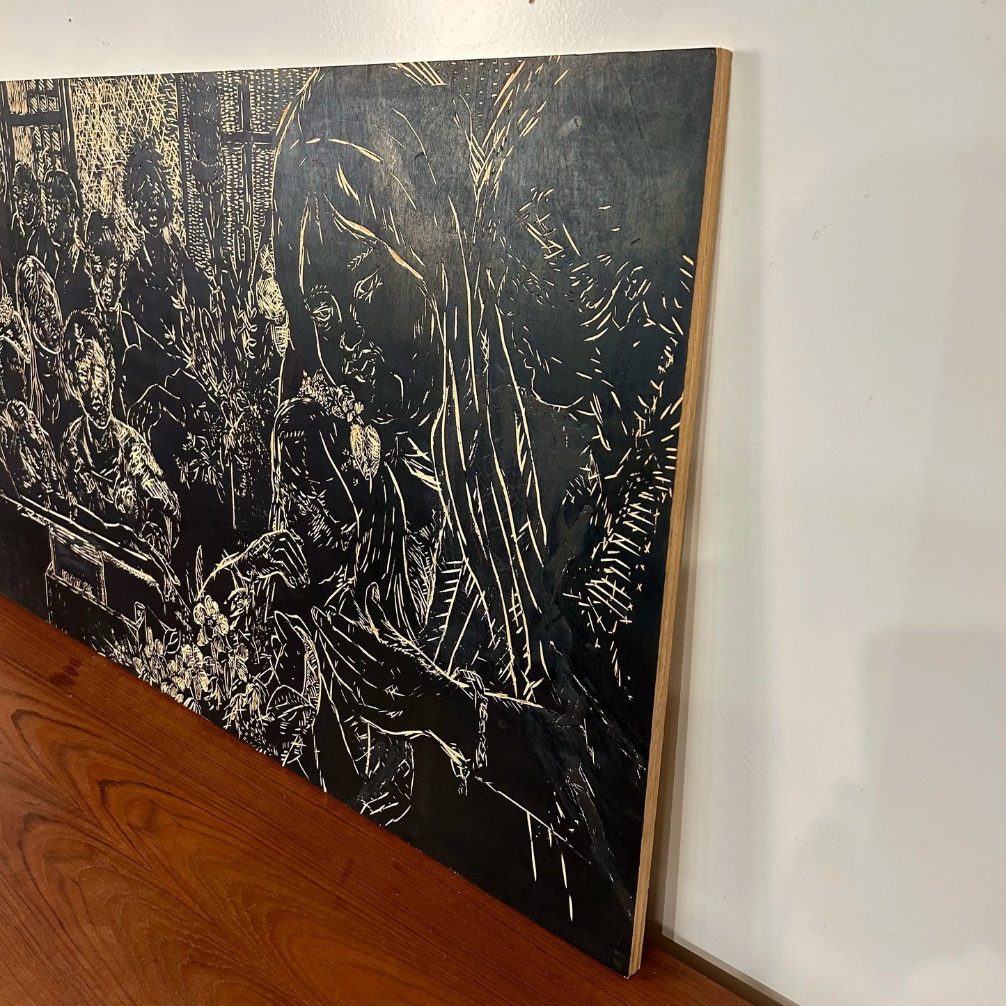 Wood Cut Painting on Board